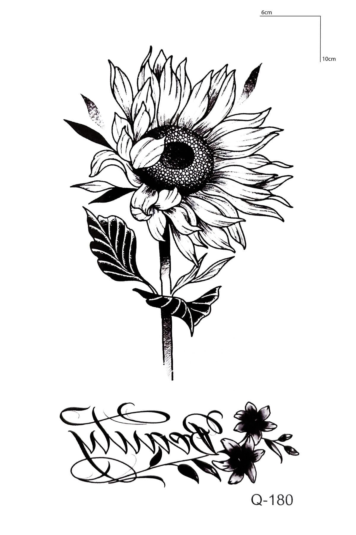 Çiçek Dövme Mini Geçici Dövme Tattoo