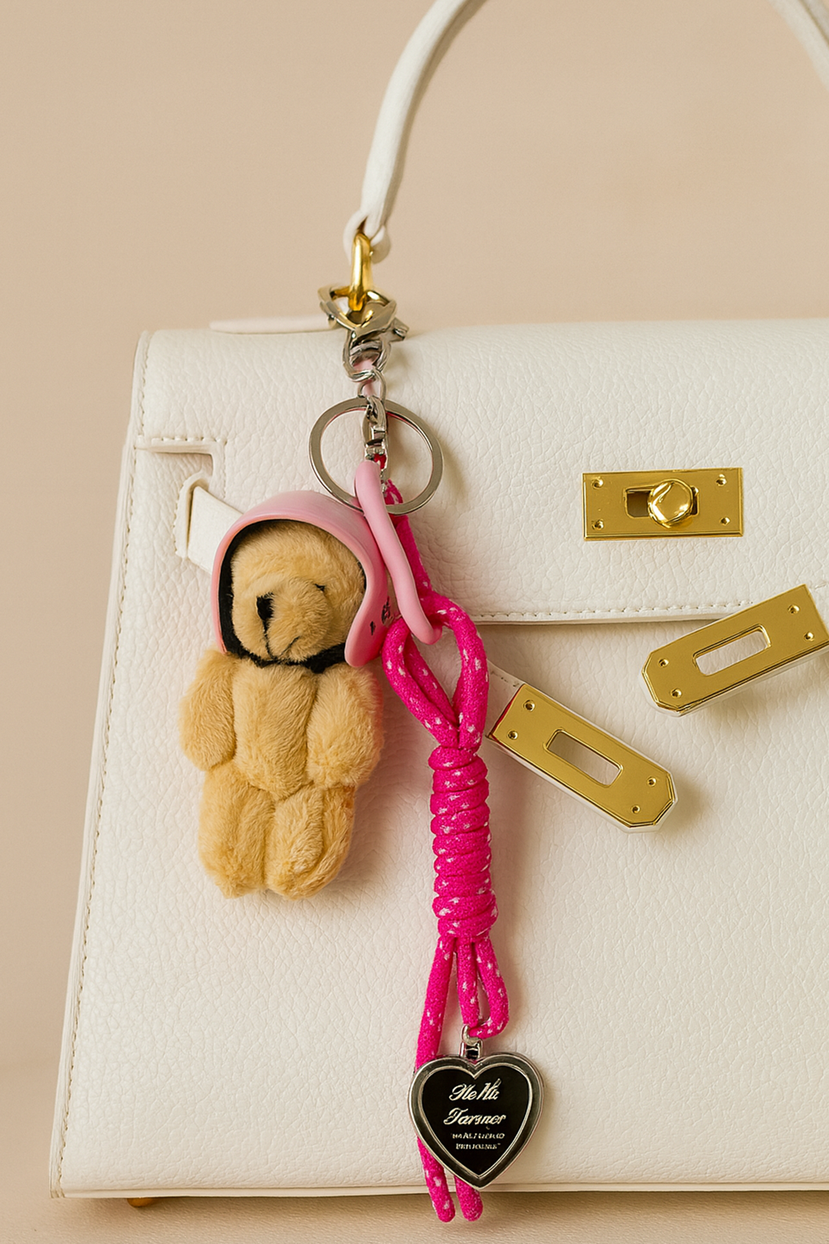 Karışık Renk Ayıcık Figürlü Çanta Charm/ Anahtarlık