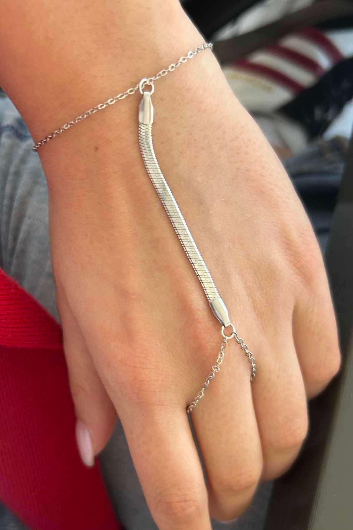 Gümüş Renk İtalyan Zincir Çelik Şahmeran