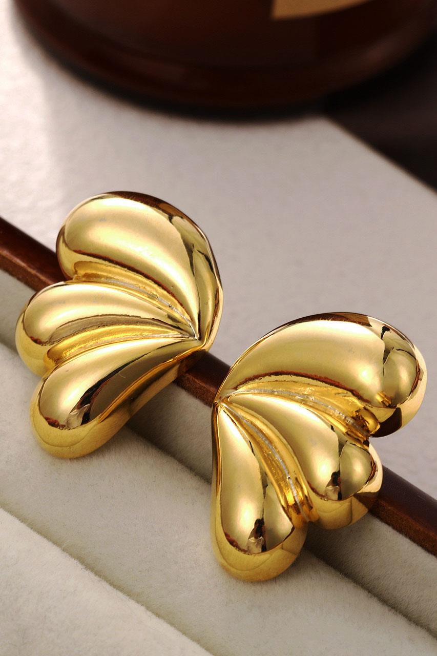 Altın Renk Çelik Küpe (Çift)