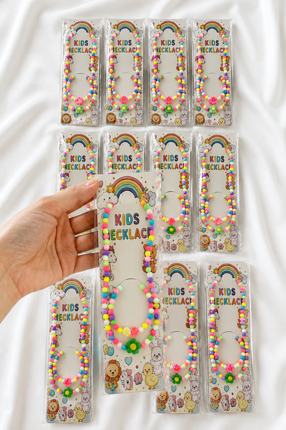 12'li Karışık Figürlü Çocuk  Kolye/Bileklik Set