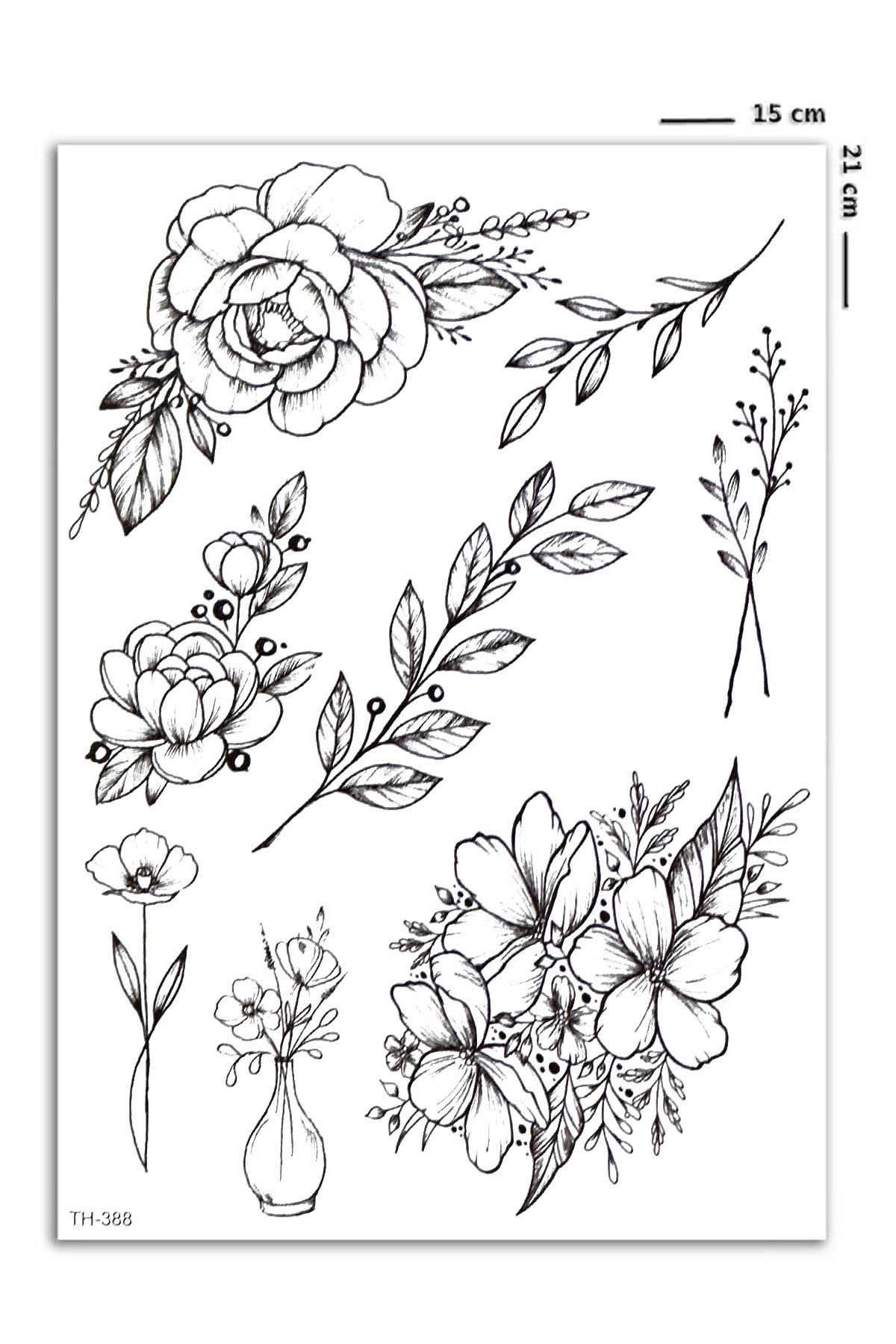 Çiçek Dövme Geçici Tattoo