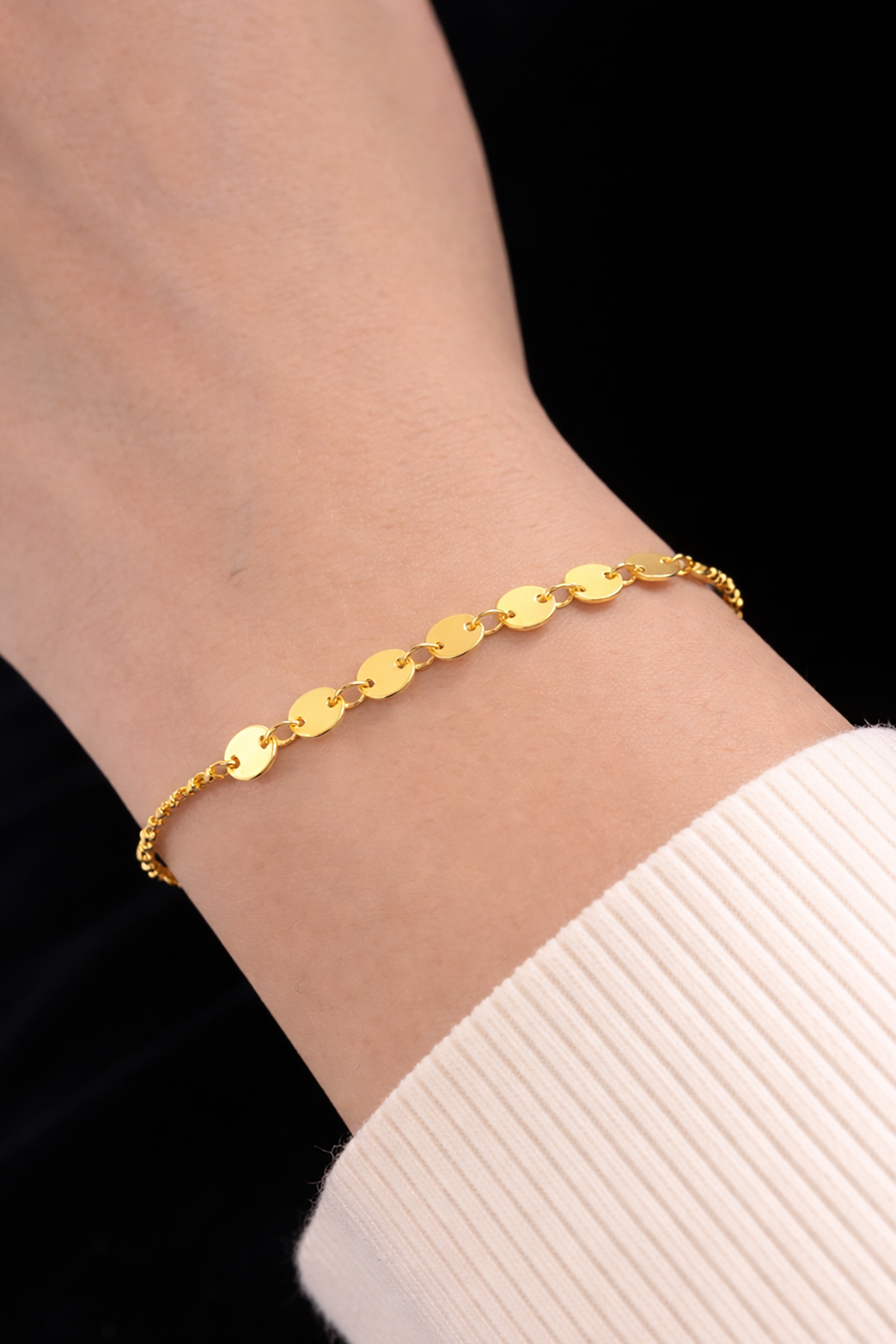 Altın Renk Çelik Bileklik