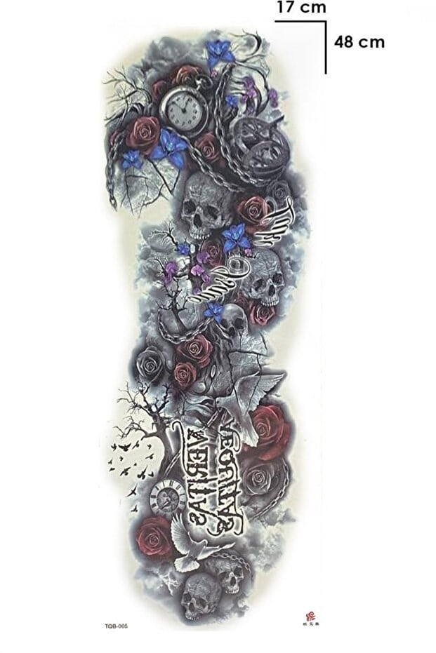Kurukafa Kol Geçici Dövme Tattoo