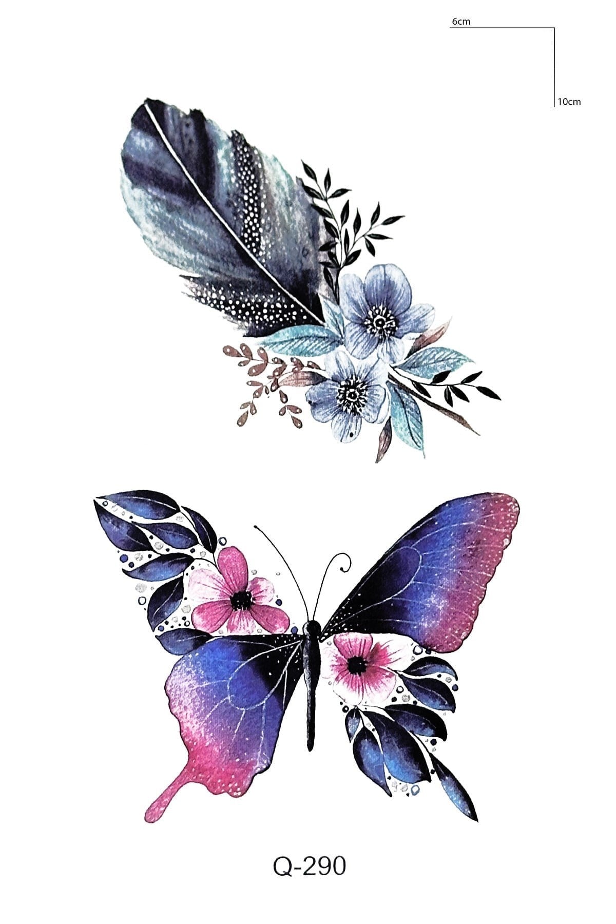 Kelebekler Mini Geçici Dövme Tattoo