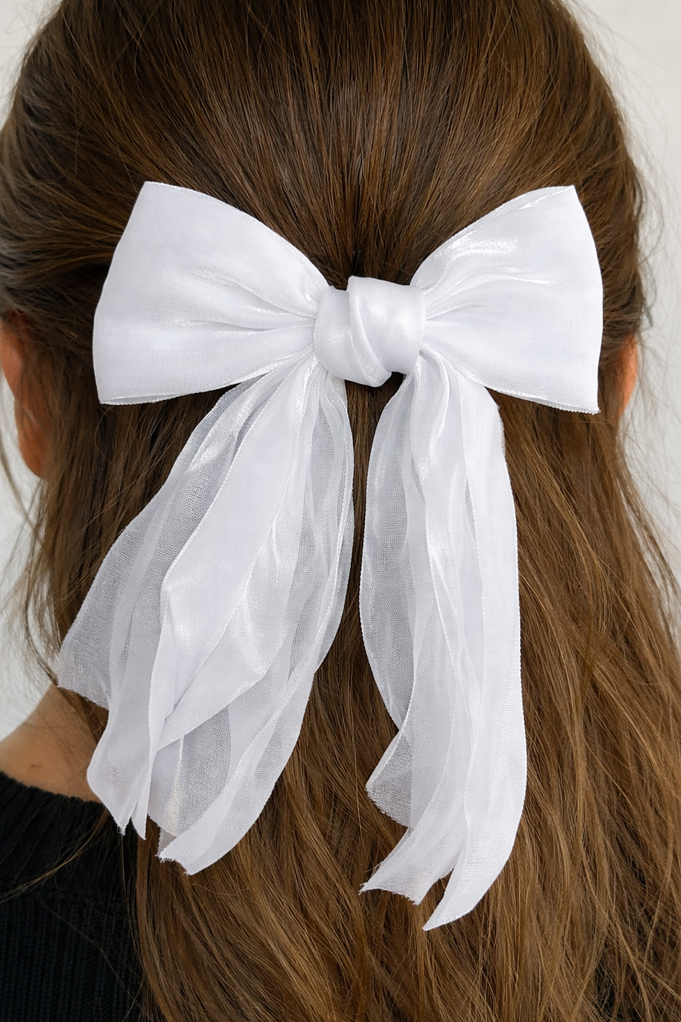 Beyaz Renk Kurdele Figürlü Otomat Toka