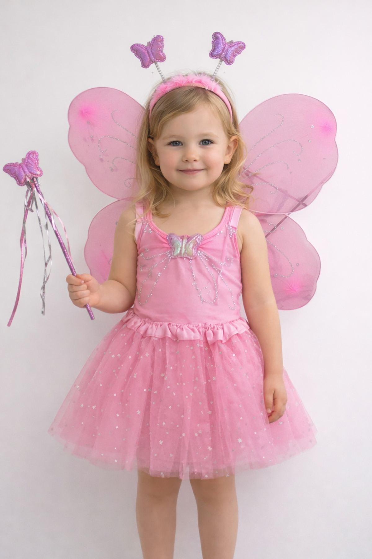 Pembe Renk Kanat /Asa /Taç /Etek Set