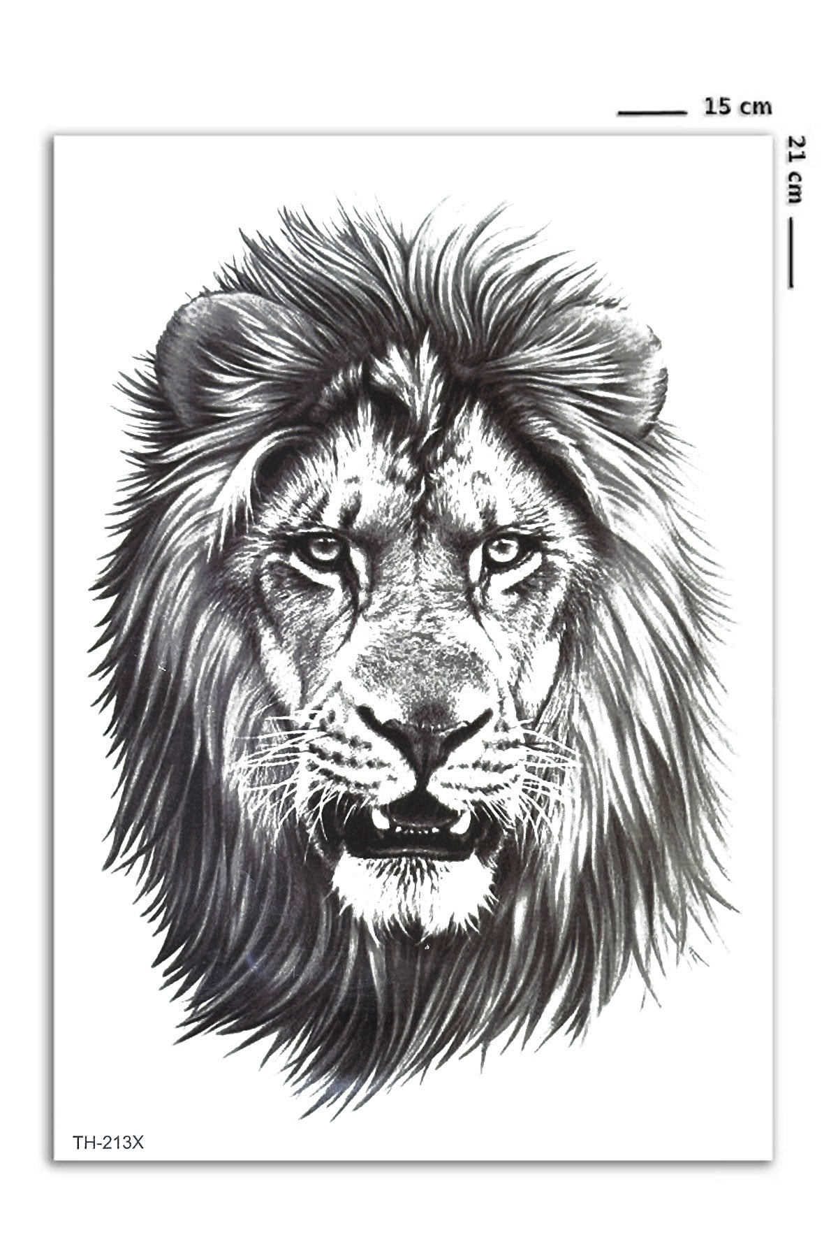 Geçici Aslan Figürlü Dövme Tatto
