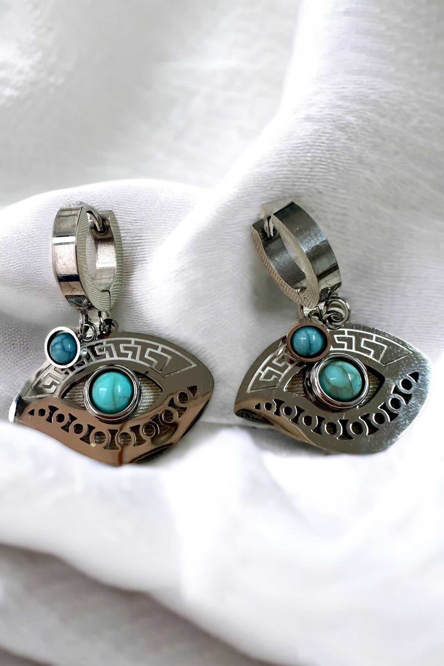 Gümüş Renk Çelik Küpe (Çift)