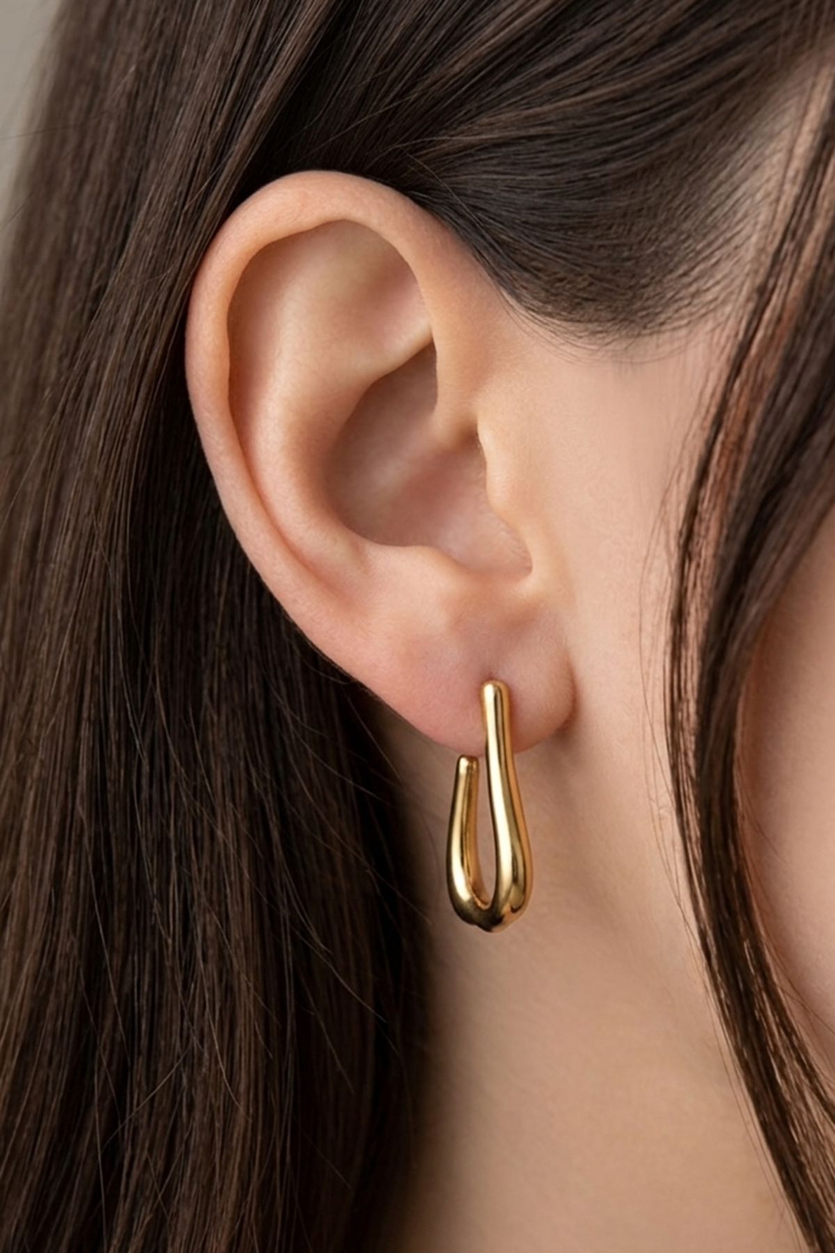 Altın Renk Çelik Küpe (Çift)