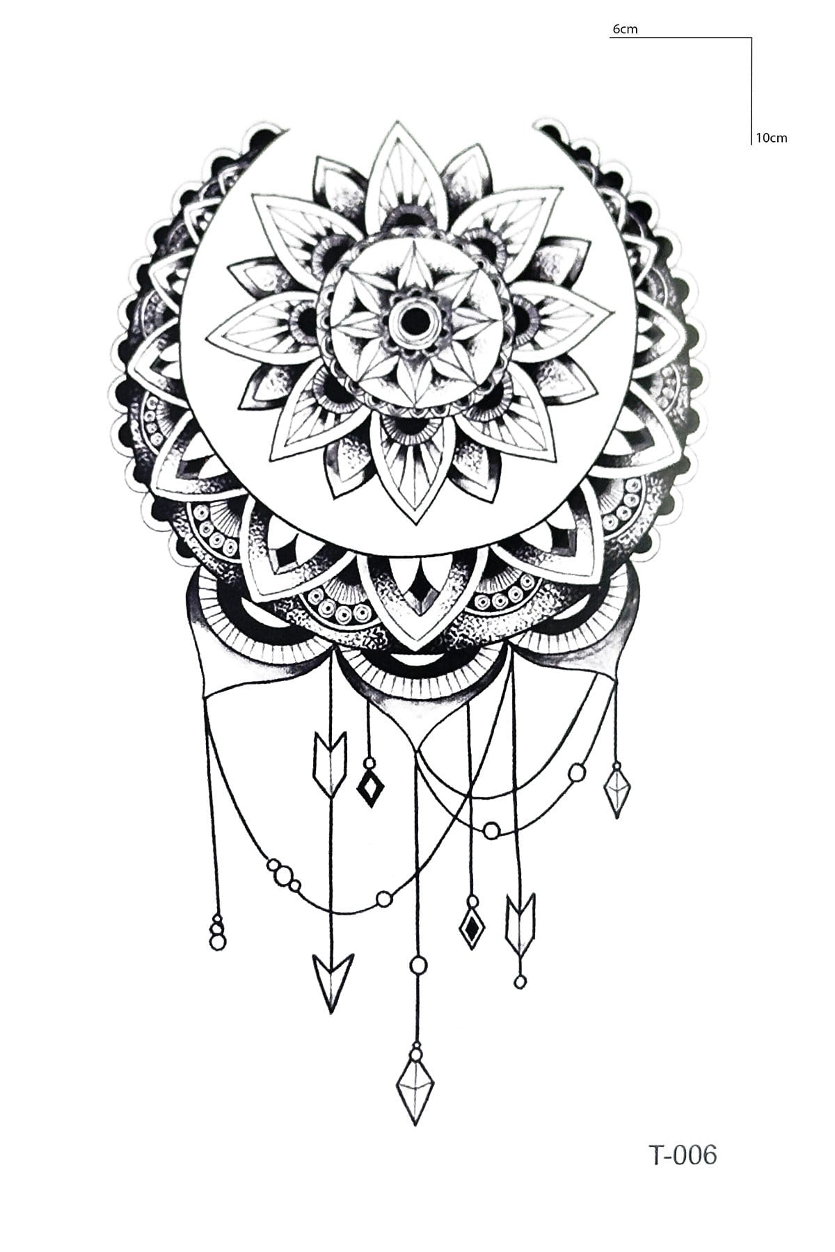 Düş Kapanı Mandala Mini Geçici Dövme Tattoo