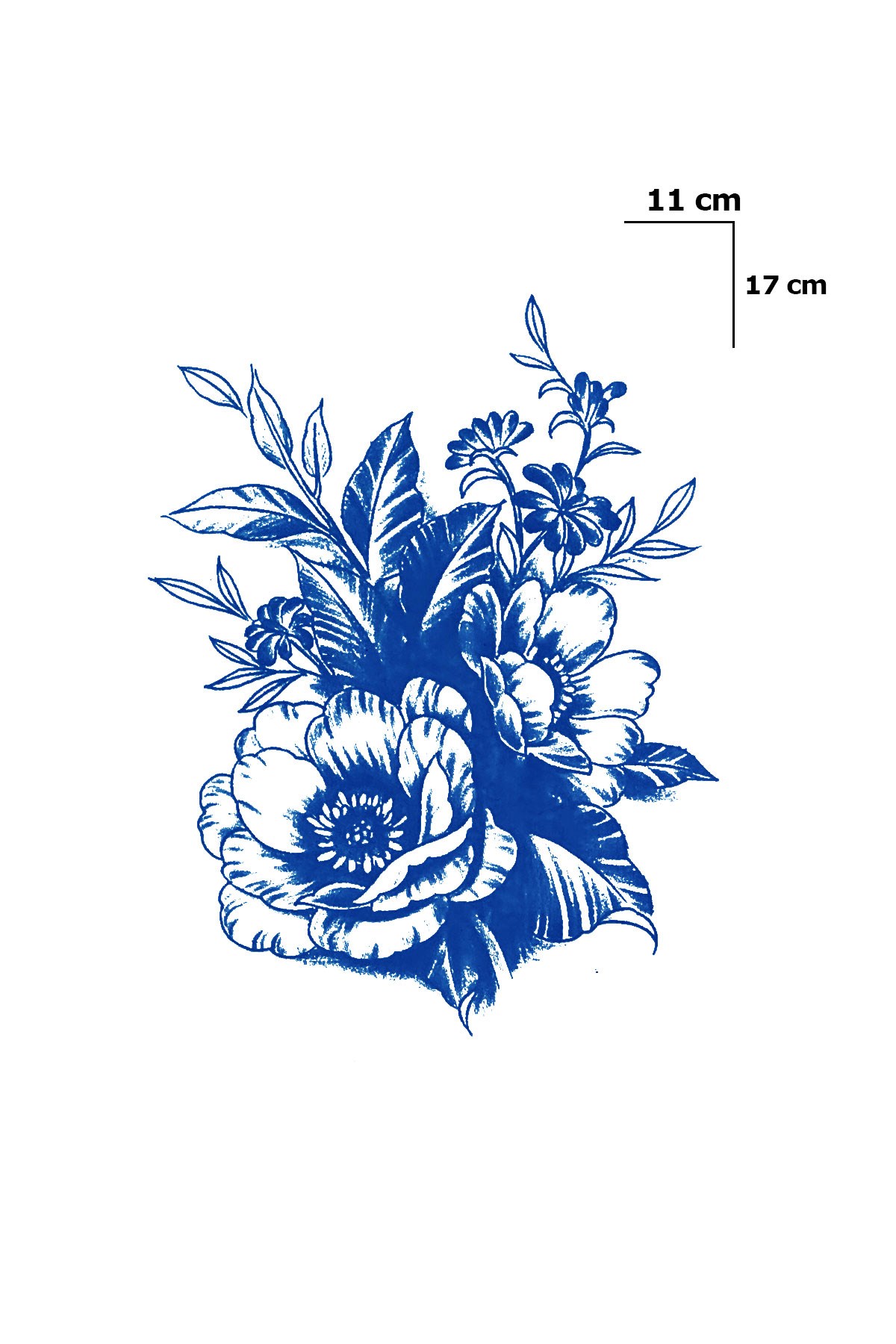 Çiçek Sonradan Kararan Yarı Kalıcı Geçici Dövme Tattoo