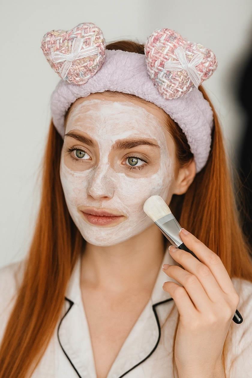 Lila Renk Kalp Figürlü Peluş Saç Bandı