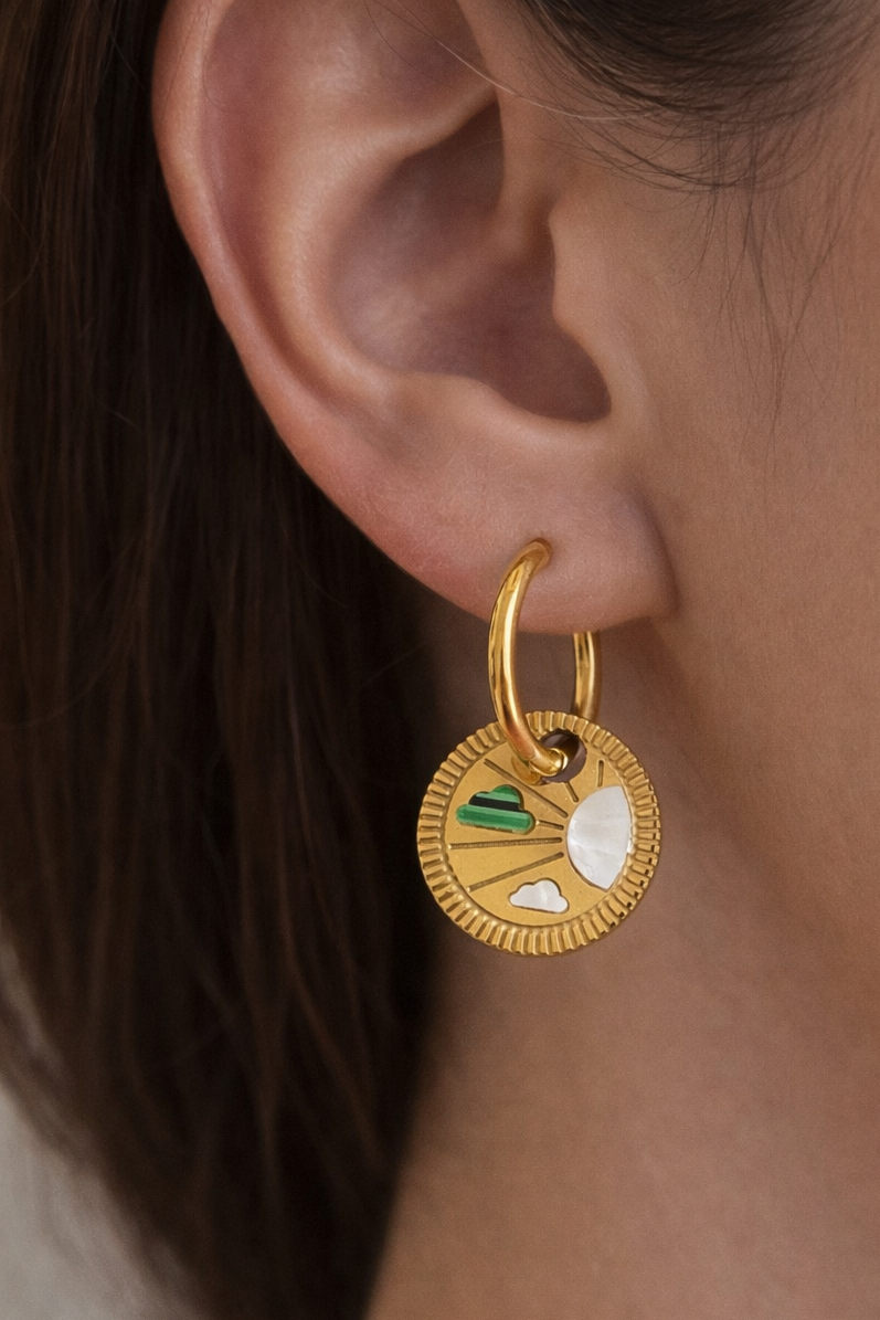 Altın Renk Çelik Küpe (Çift)