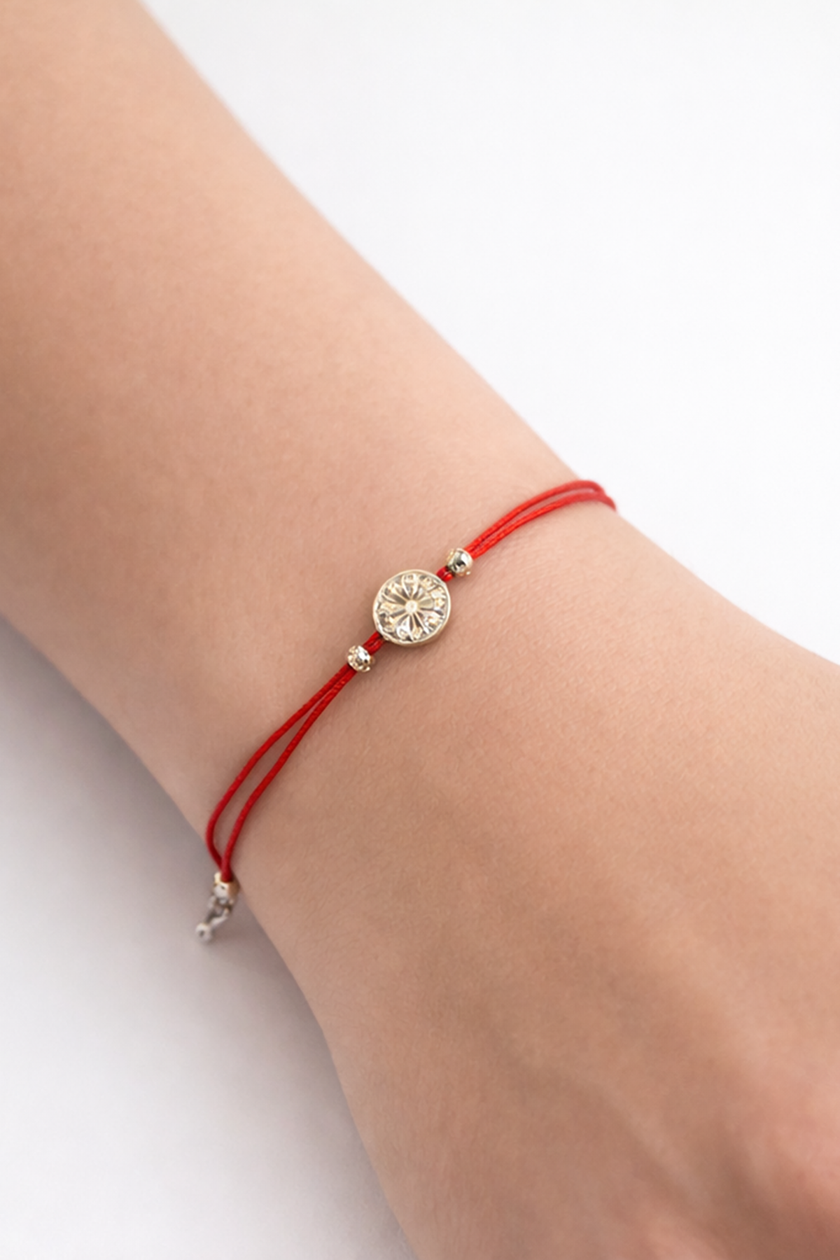 Kırmızı Renk Taşlı İp Detaylı Xuping VİP Bileklik