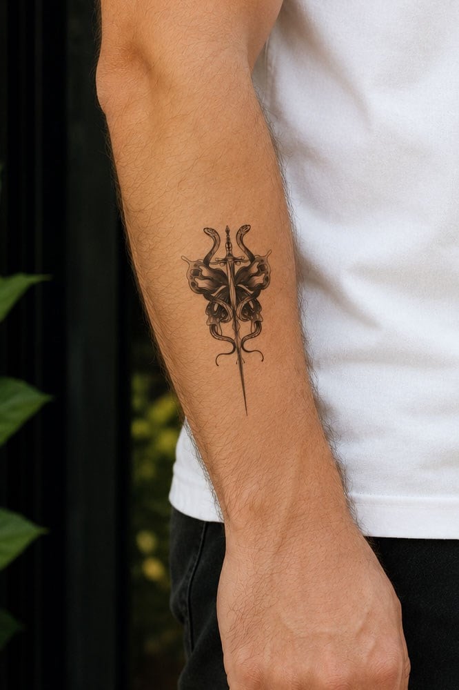 Kılıç Kelebek Mini Geçici Dövme Tattoo