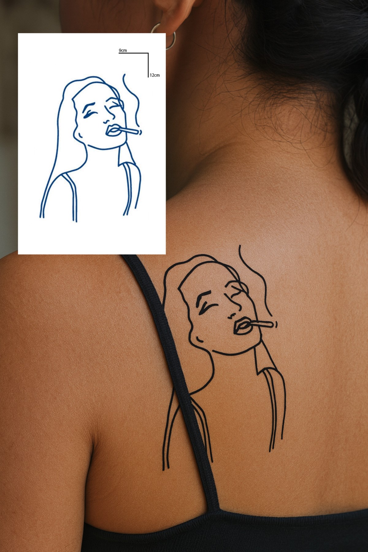 Kız Sonradan Kararan Yarı Kalıcı Geçici Dövme Tattoo