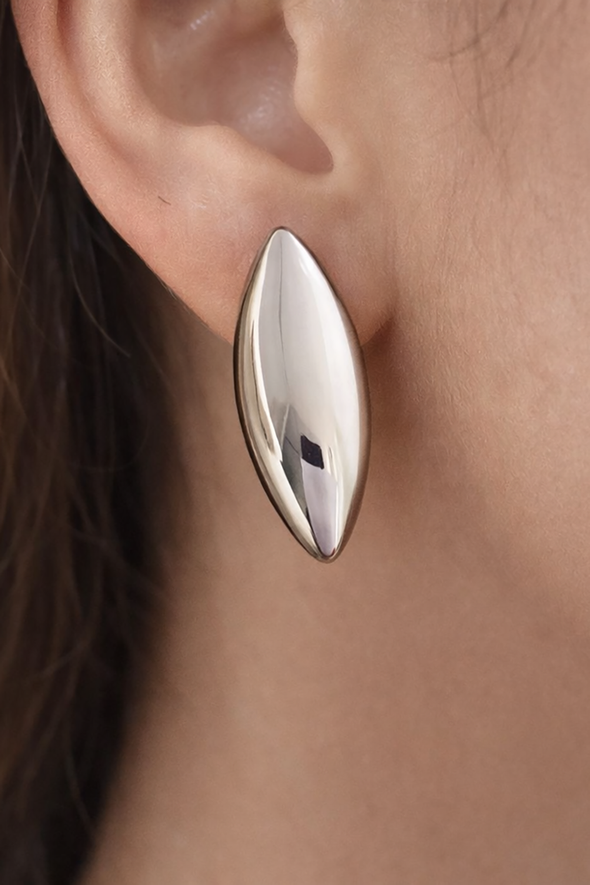 Gümüş Renk Çelik Küpe (Çift)