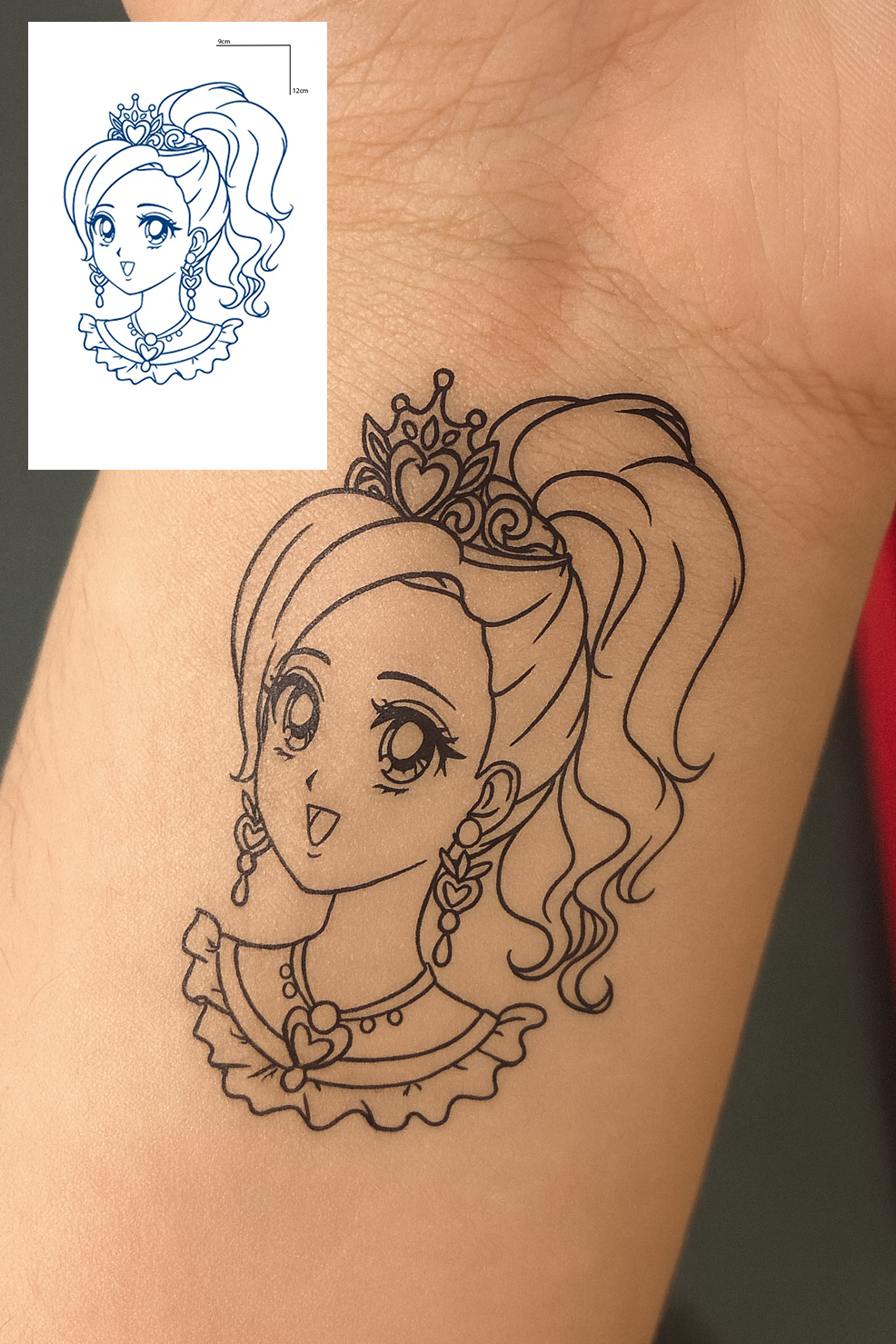 Kız Figürlü 12 Saat Sonra Kararan Geçici Mini Dövme Tattoo