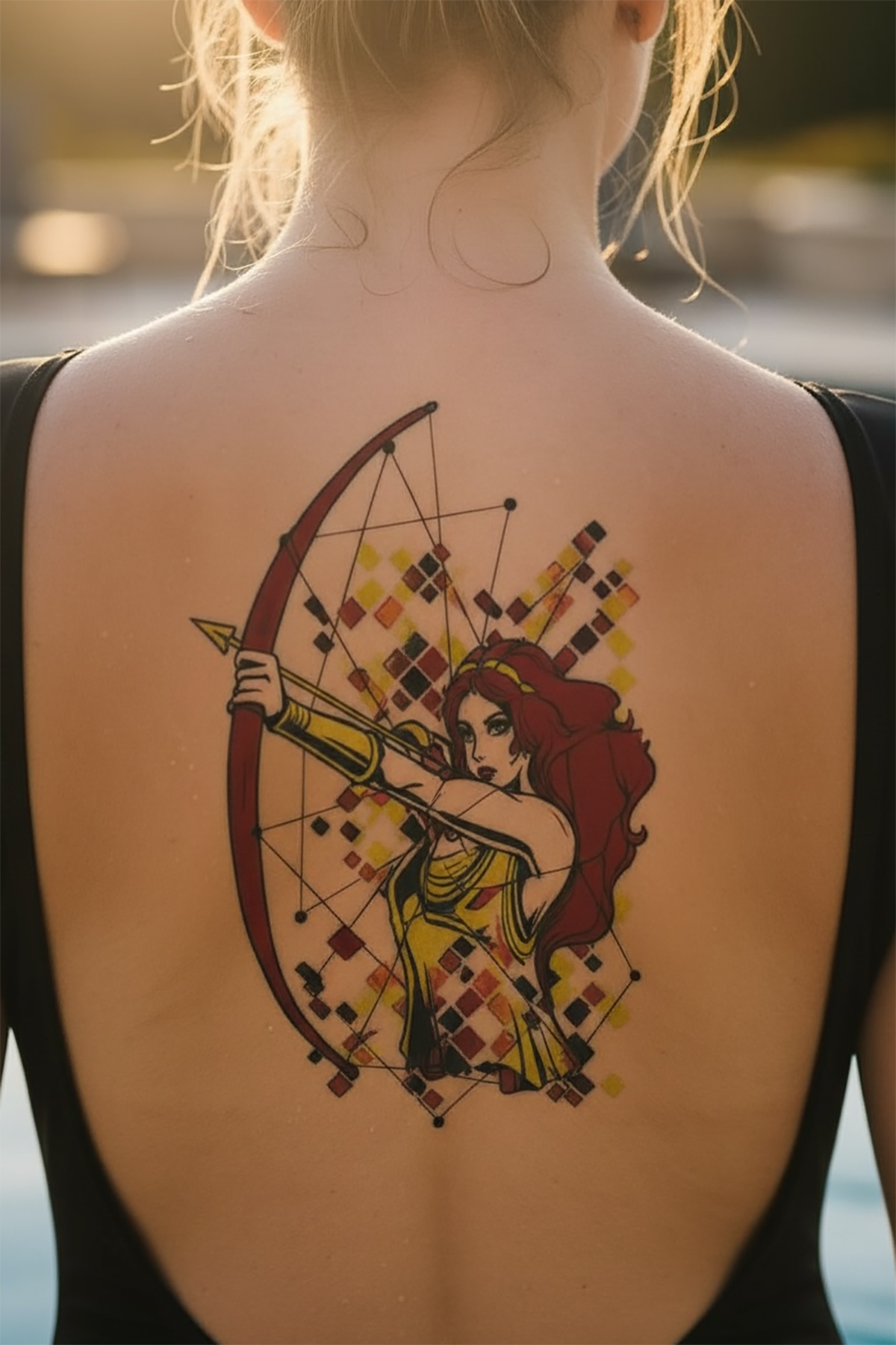 Geçici Kadın Modelli Dövme Tattoo