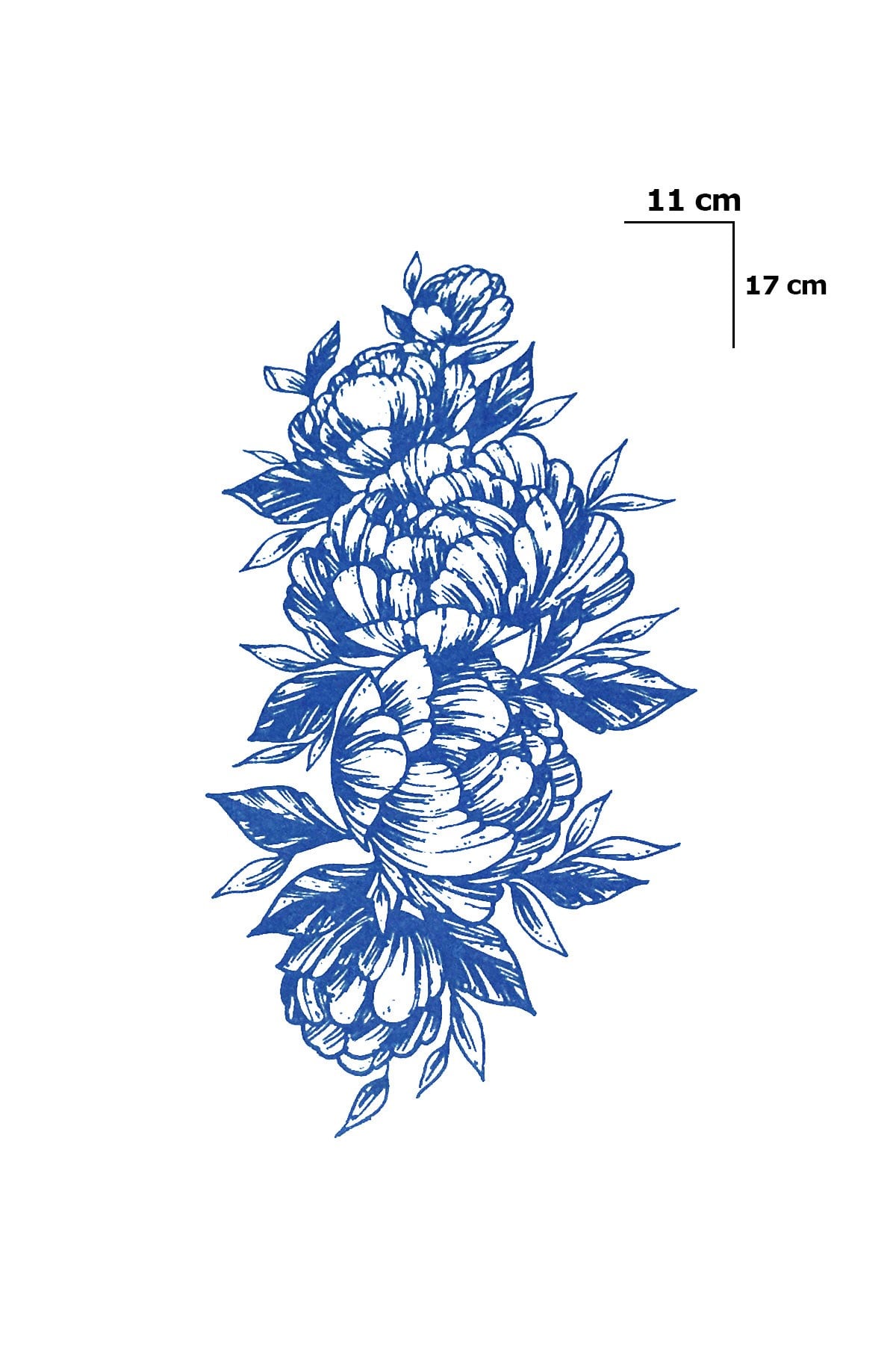 Çiçek Sonradan Kararan Yarı Kalıcı Geçici Dövme Tattoo