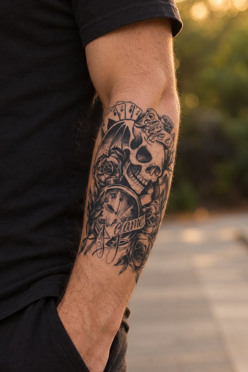 Kurukafa Sonradan Kararan Yarı Kalıcı Geçici Dövme Tattoo
