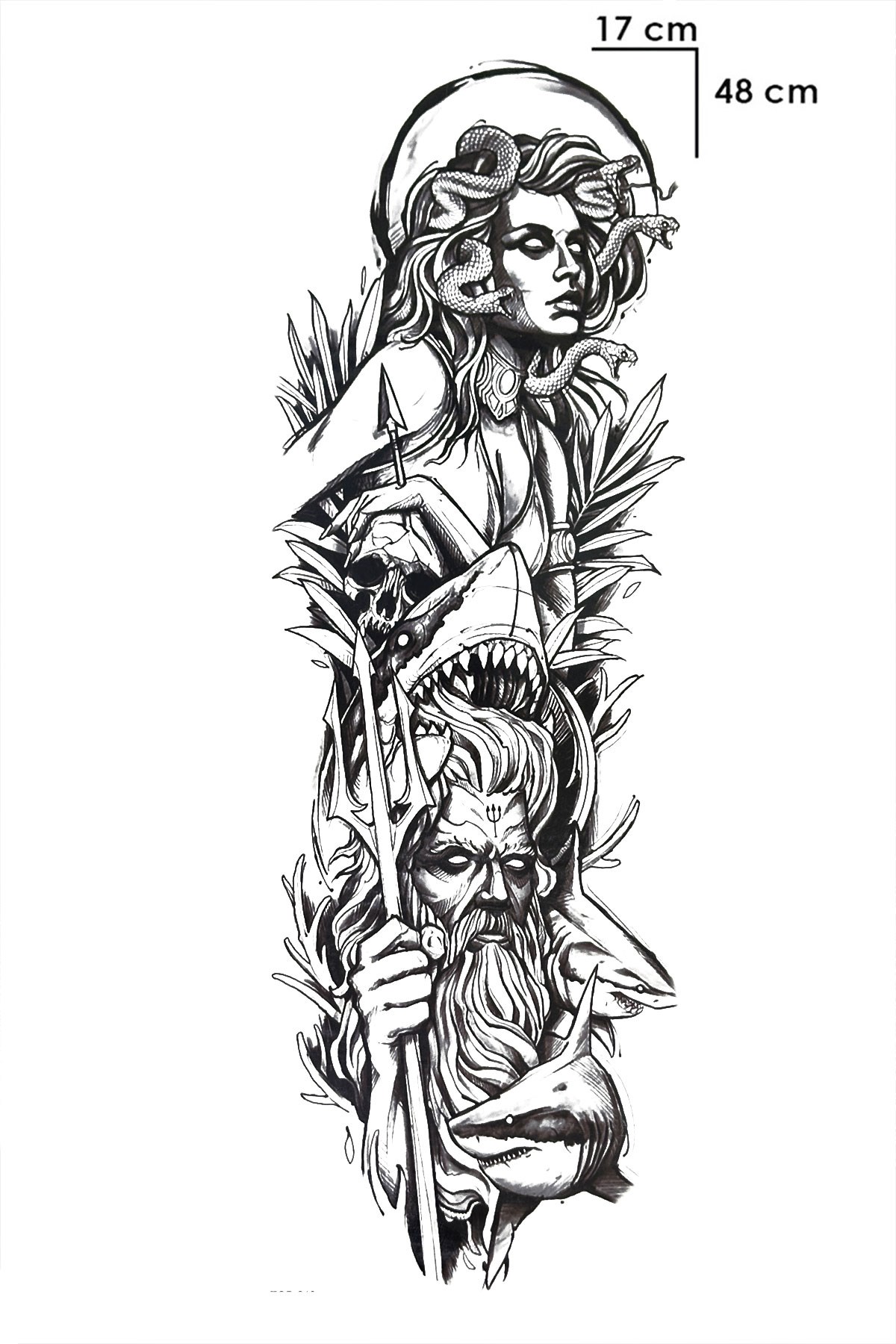 Medusa Kol Geçici Dövme Tattoo