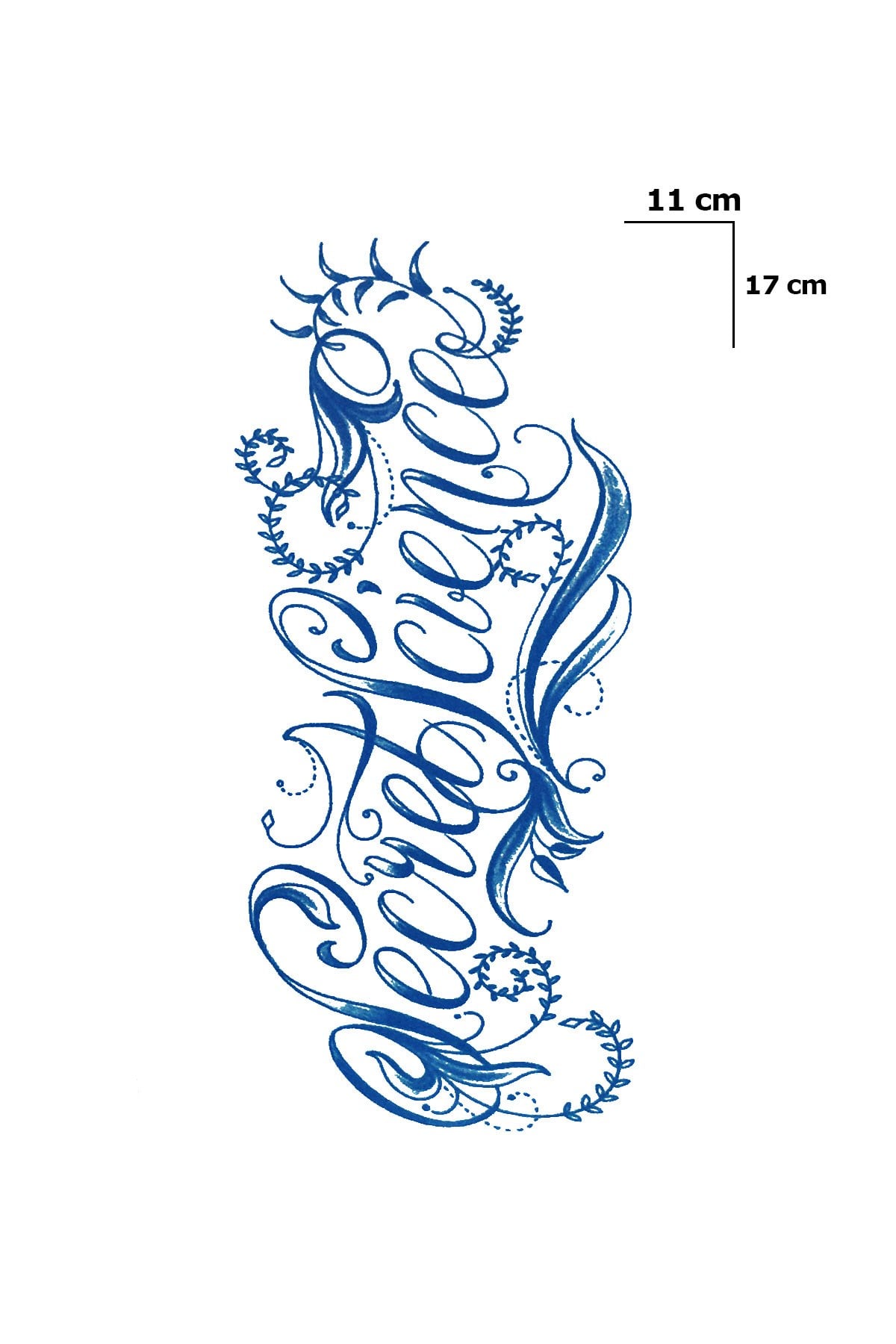 Yazılı Sonradan Kararan Yarı Kalıcı Geçici Dövme Tattoo