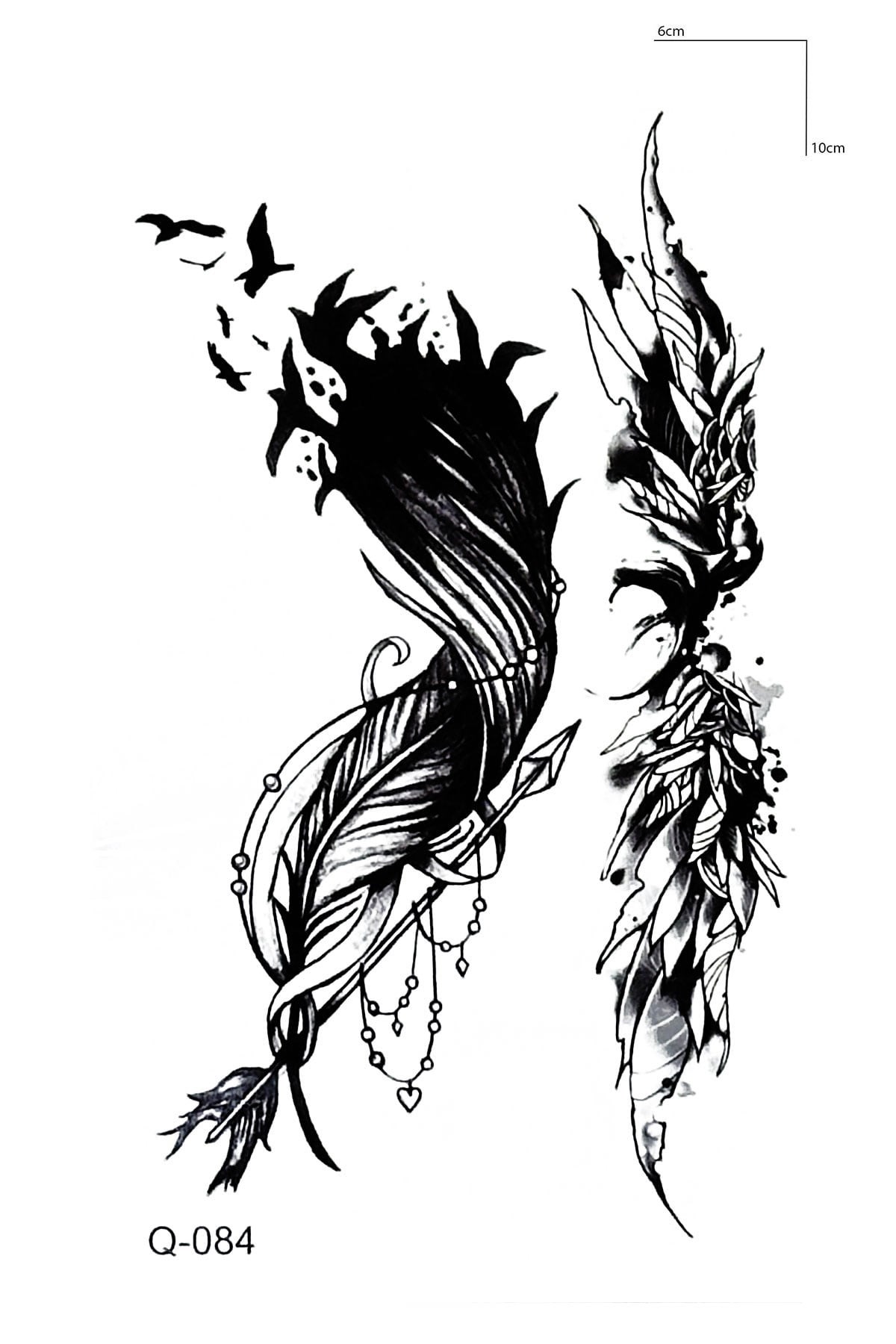 Yaprak Mini Dövme Geçici Tattoo