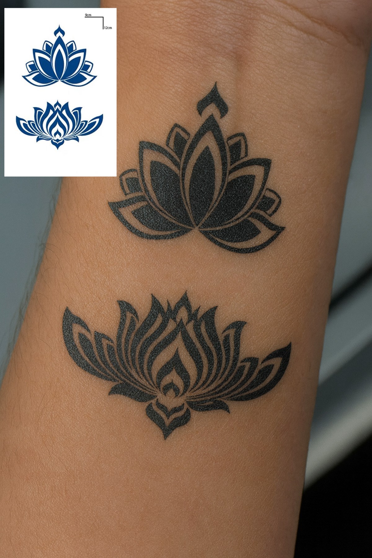 Mandala Sonradan Kararan Yarı Kalıcı Geçici Dövme Tattoo