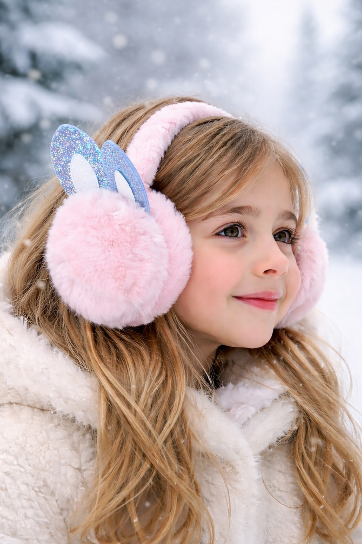 Pembe Renk Kulak Figürlü Peluş Kulaklık