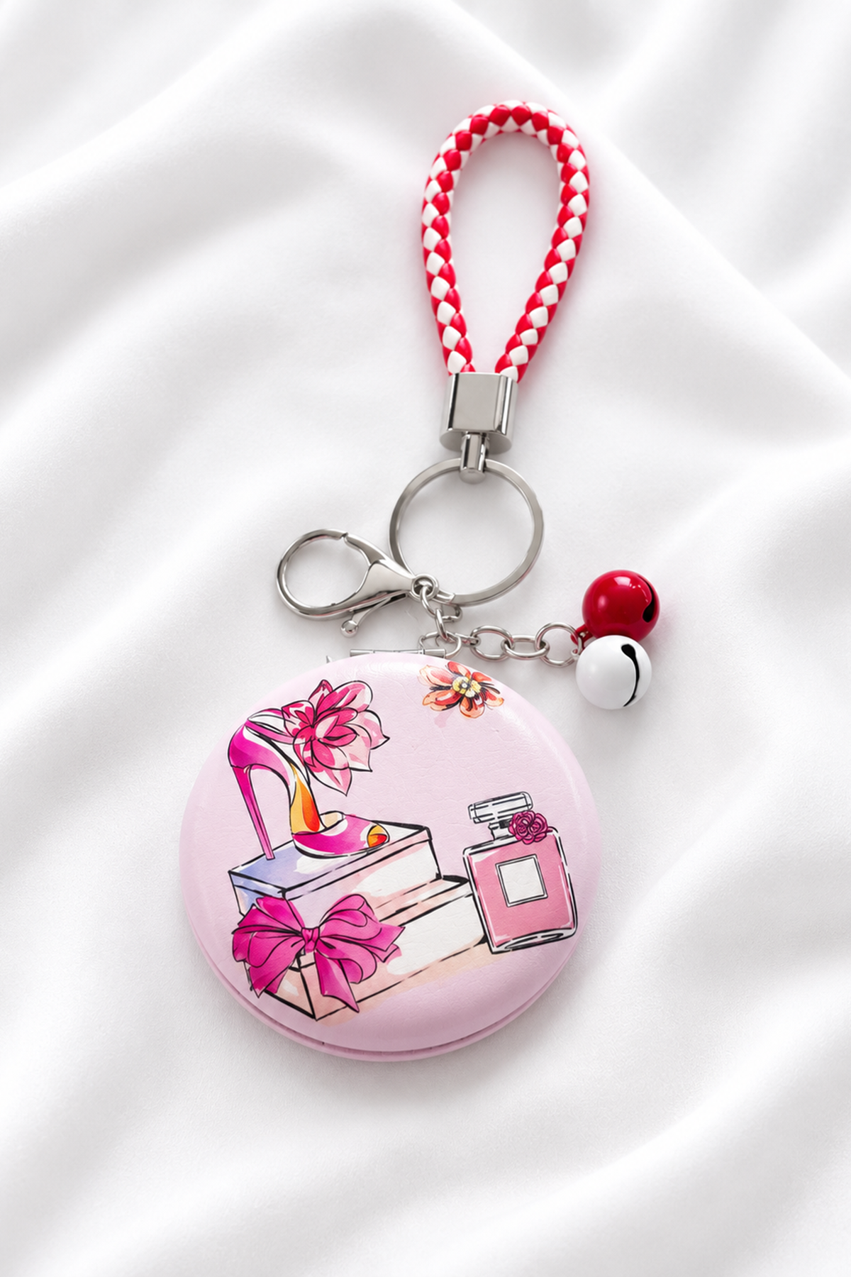 Pembe Renk Cep Aynası/Çanta Charm