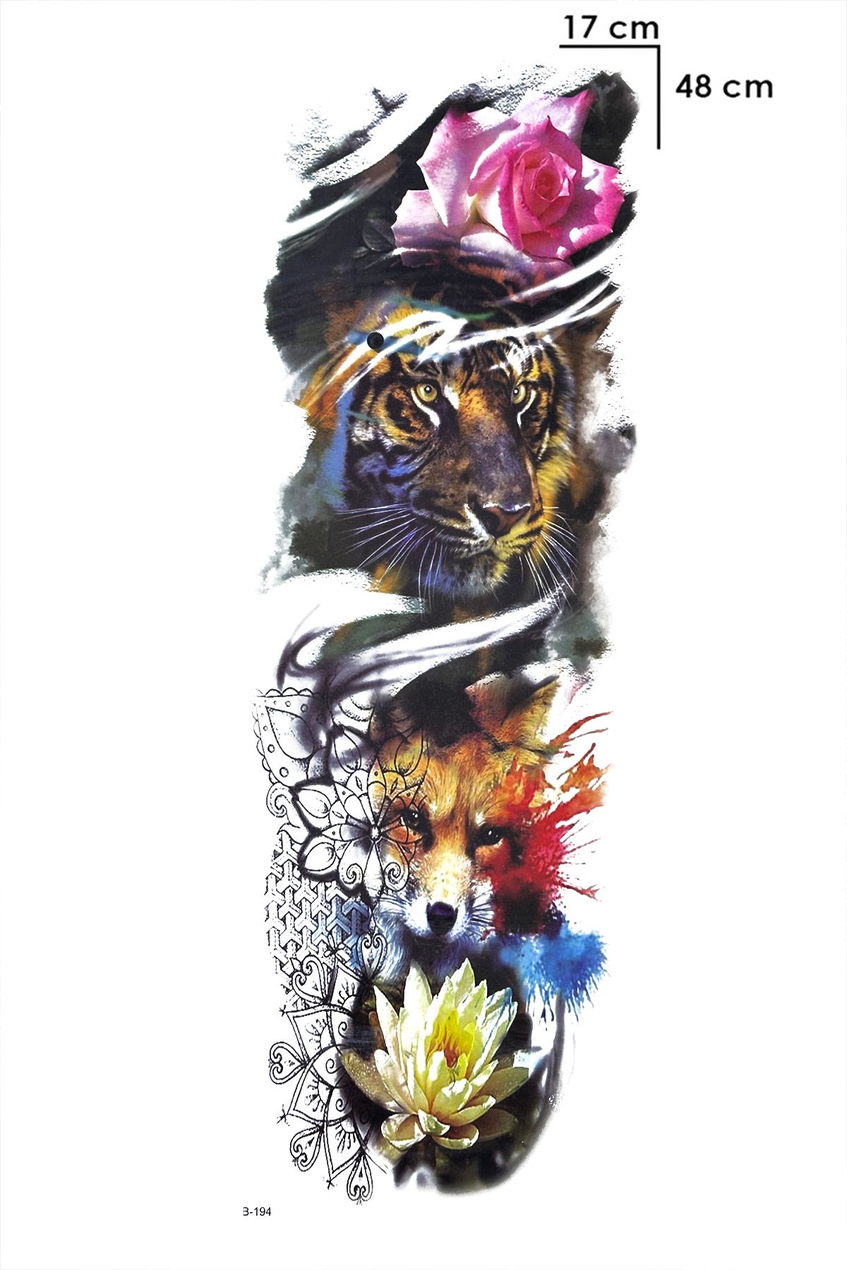 Aslan Ve Tilki Geçici Dövme Tattoo