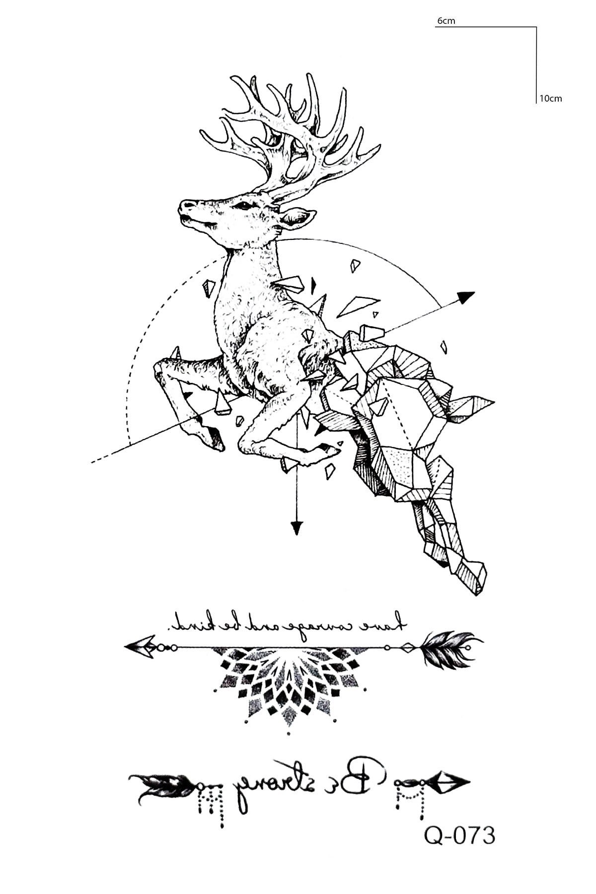 Geyik Mini Geçici Dövme Tattoo