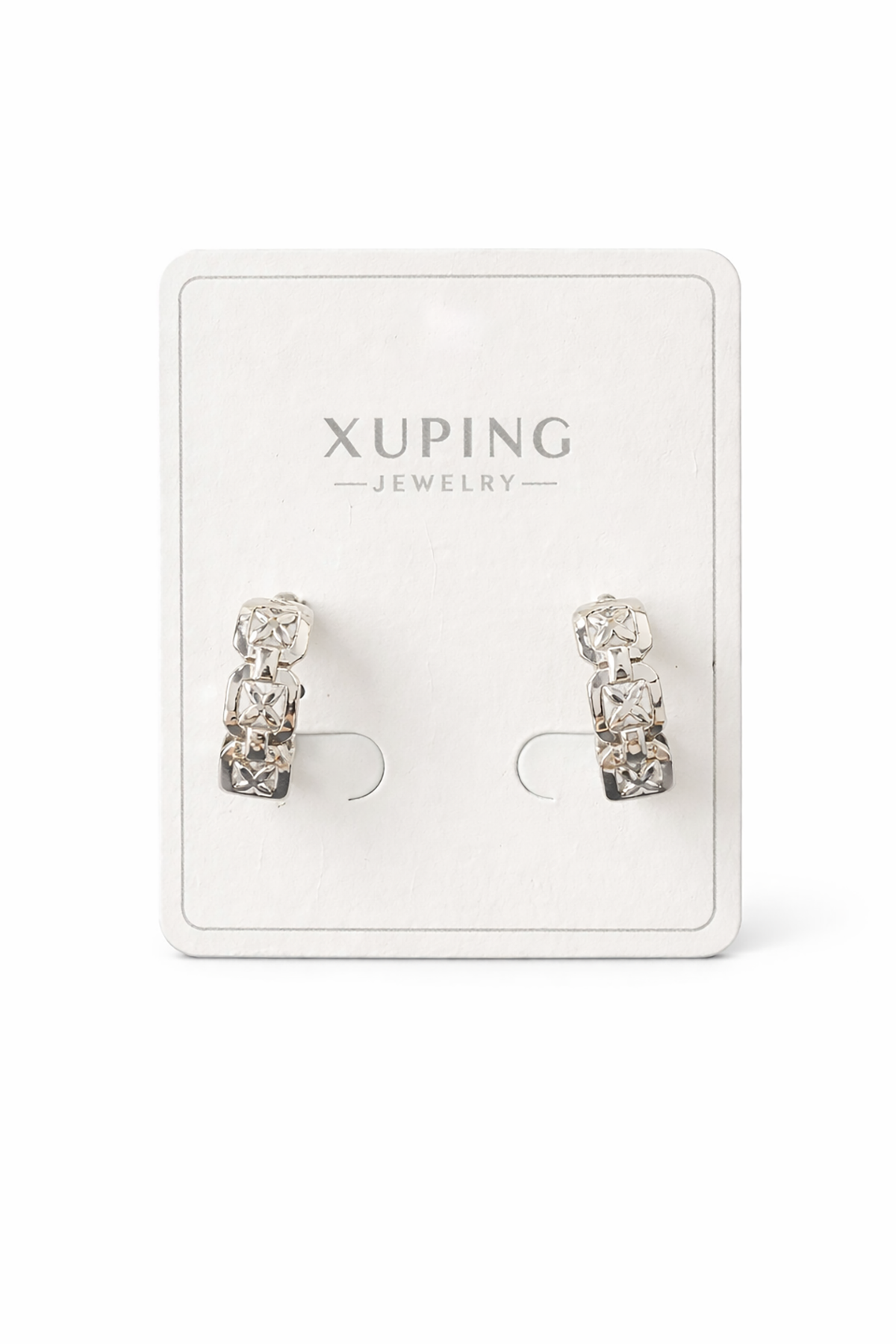 Gümüş Renk Çelik Xupıng VİP Küpe