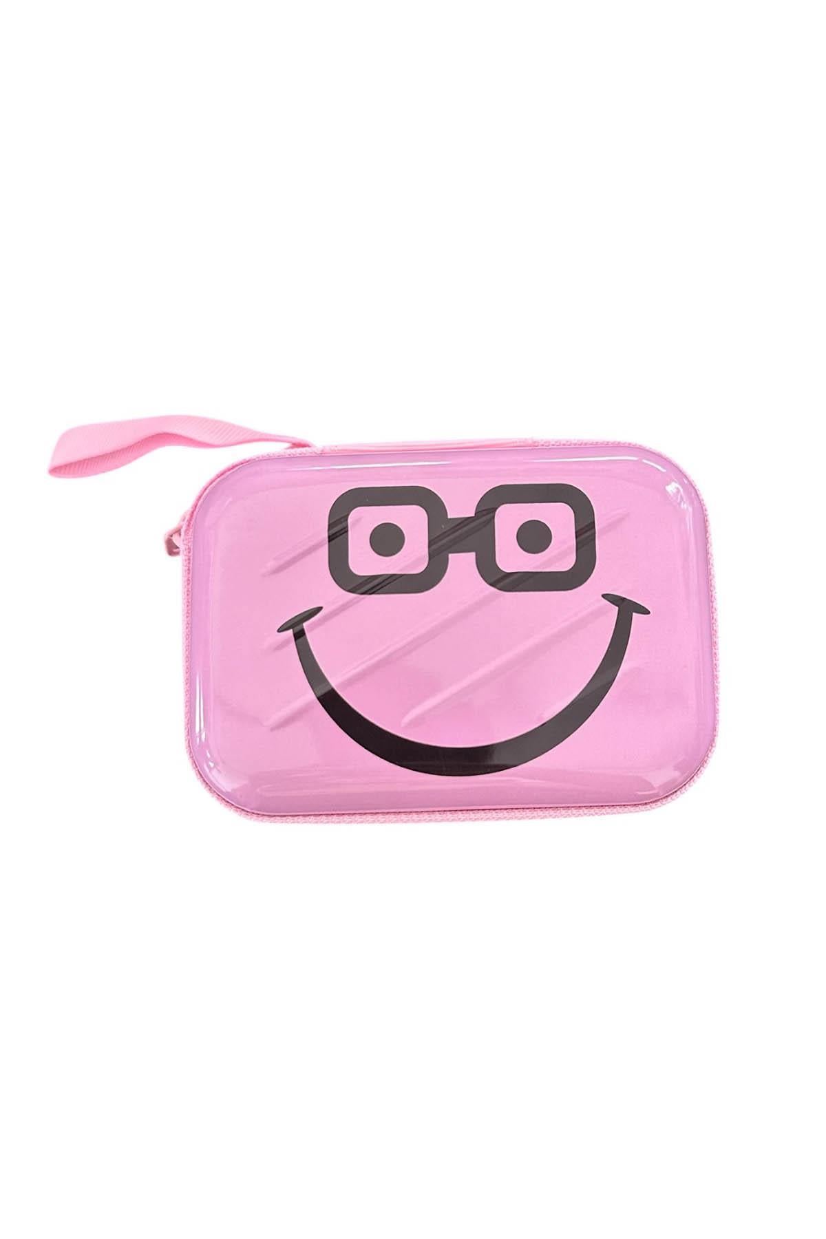 Pembe Renk Emojili Çocuk Cüzdan