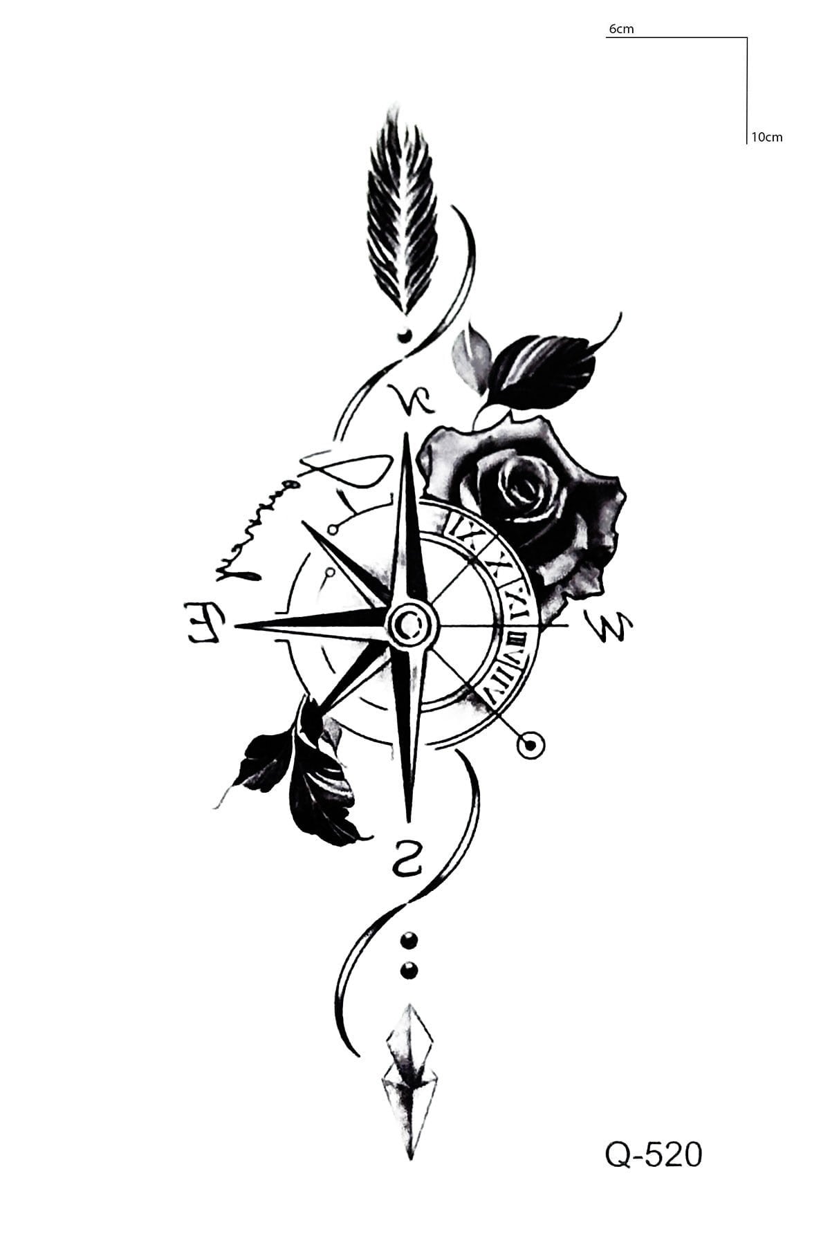 Pusula Mini Geçici Dövme Tattoo
