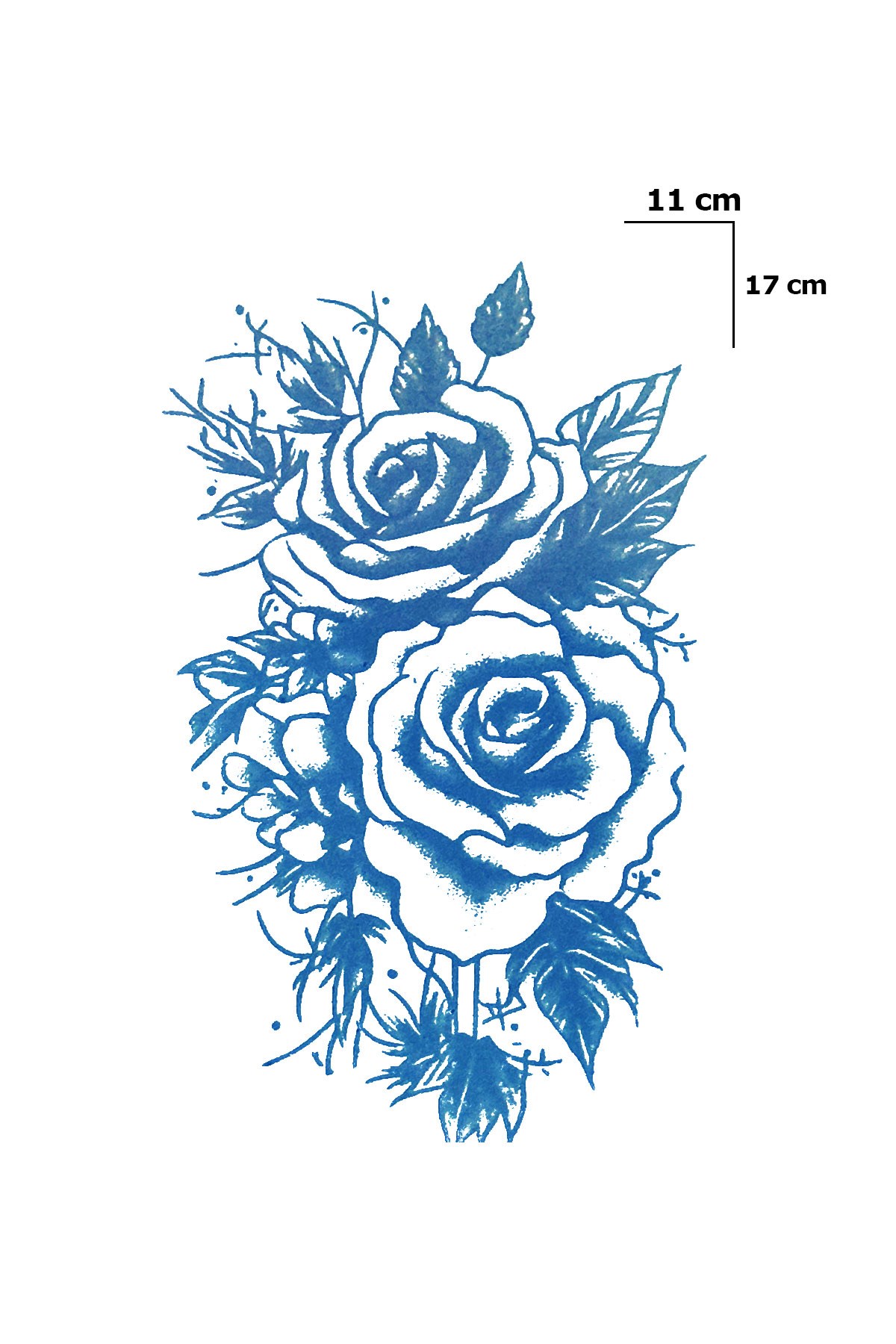 Gül Sonradan Kararan Yarı Kalıcı Geçici Dövme Tattoo