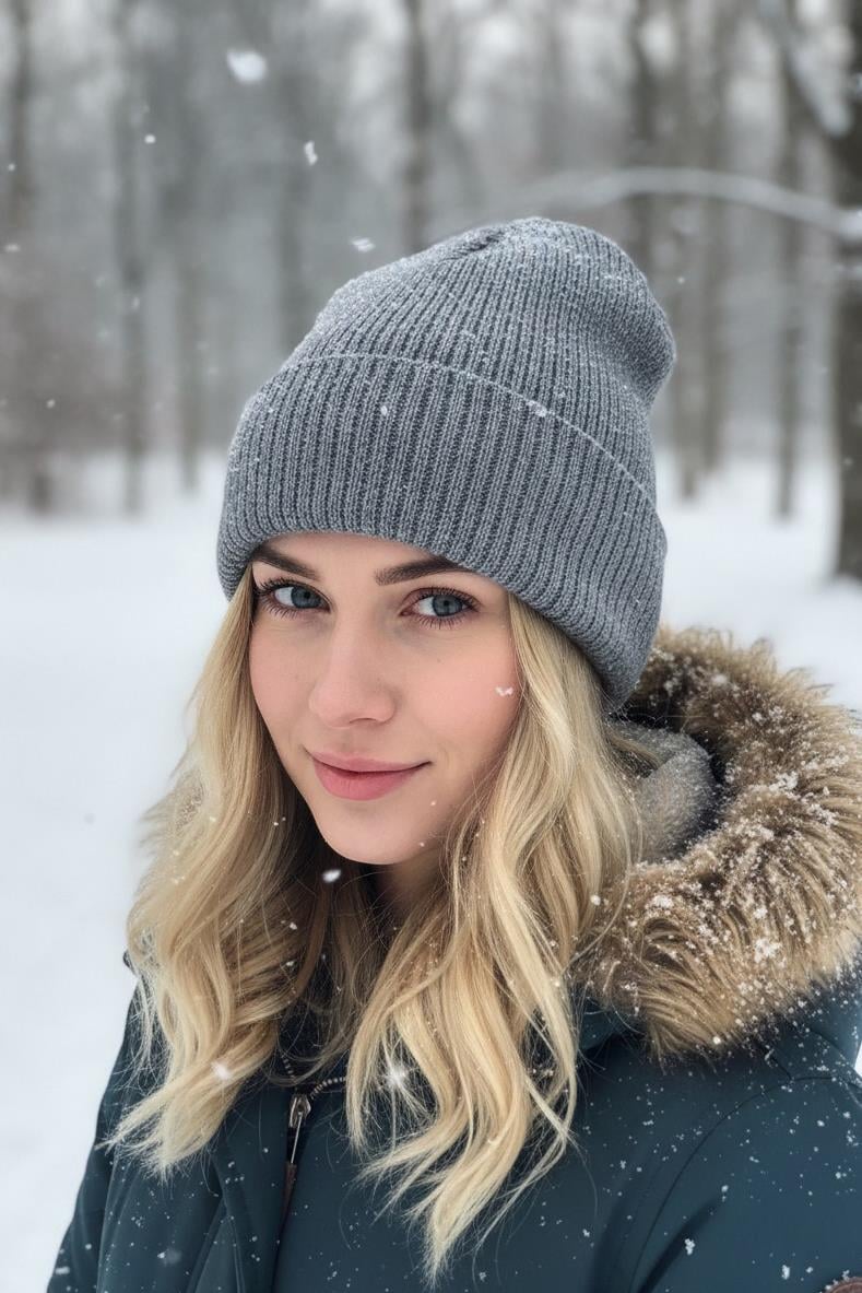 Gri Renk Bere/ Şapka