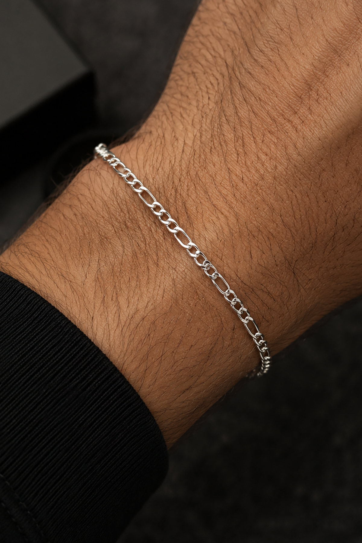 Gümüş Renk Zincir Çelik Bileklik (Unisex)