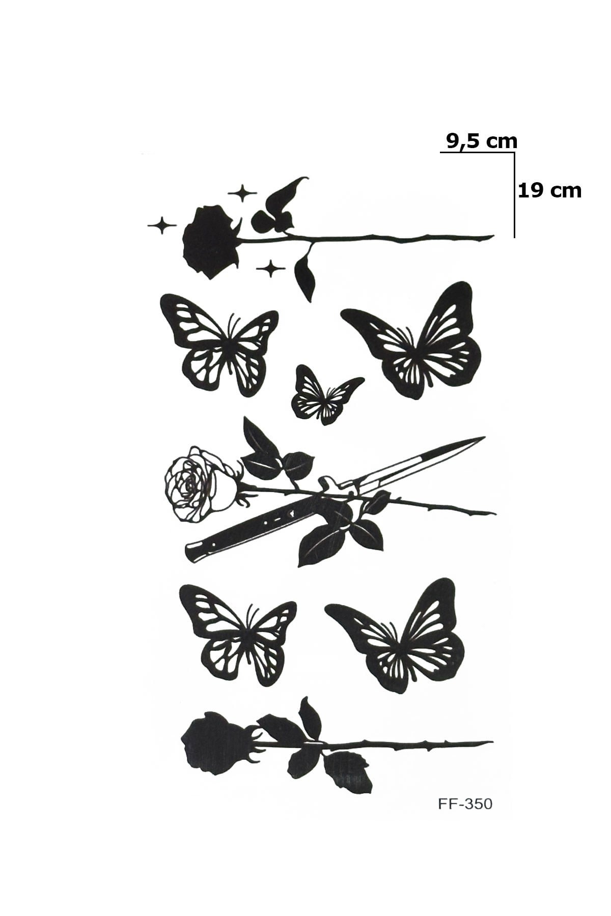 Bıçak Dövme Geçici Tattoo
