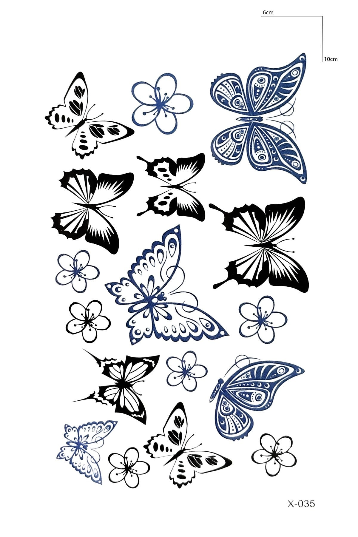 Kelebekler Mini Geçici Dövme Tattoo