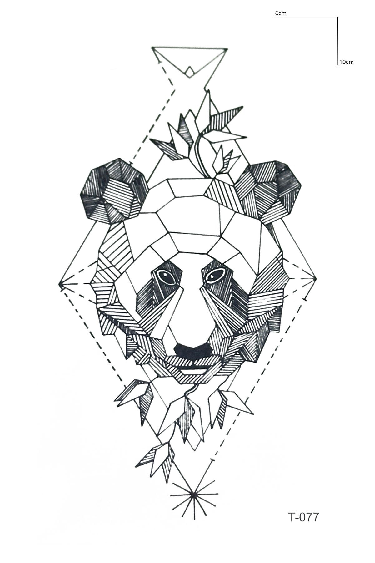 Panda Mini Geçici Dövme Tattoo