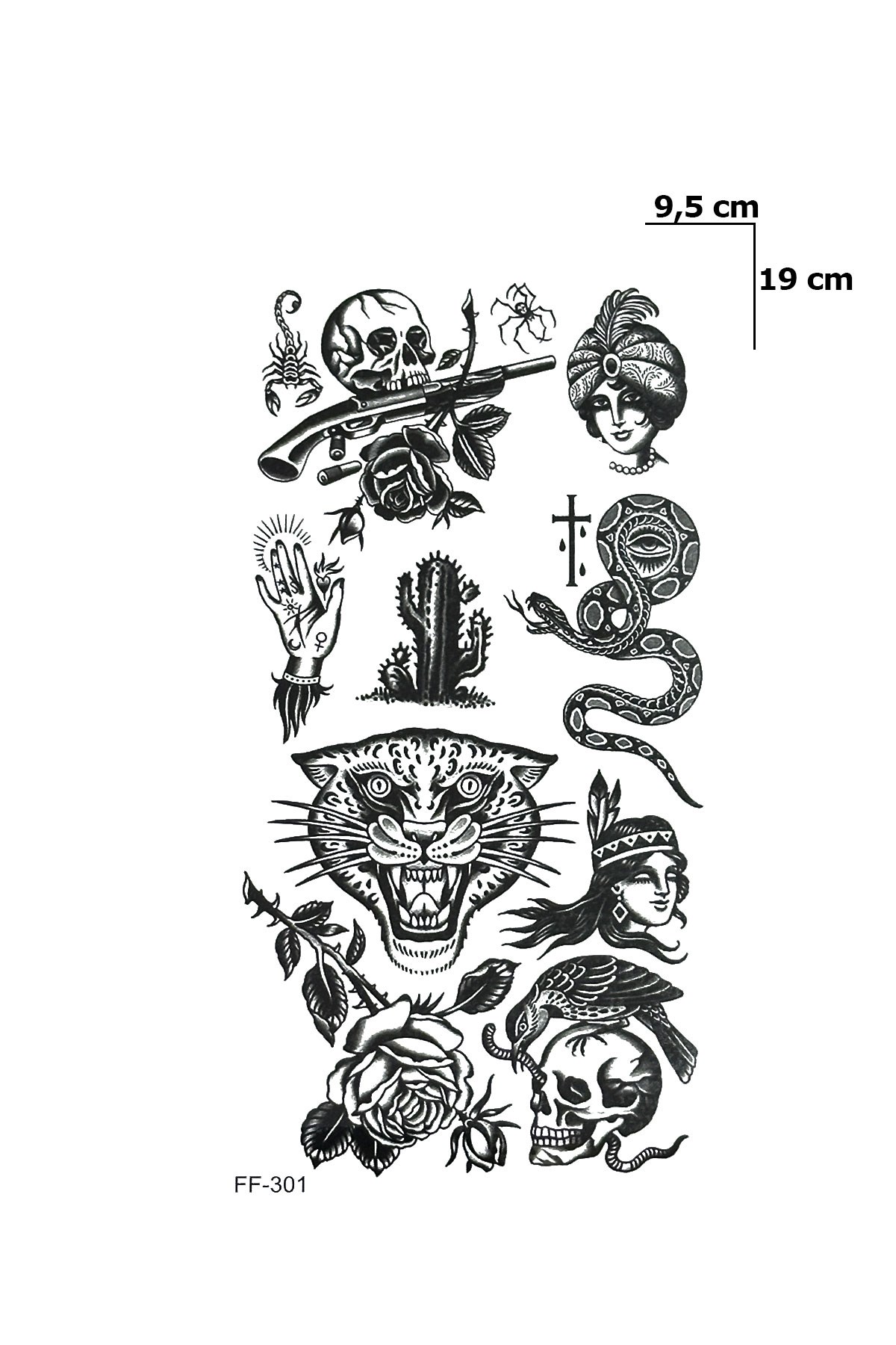 Karışık Dövme Geçici Tattoo