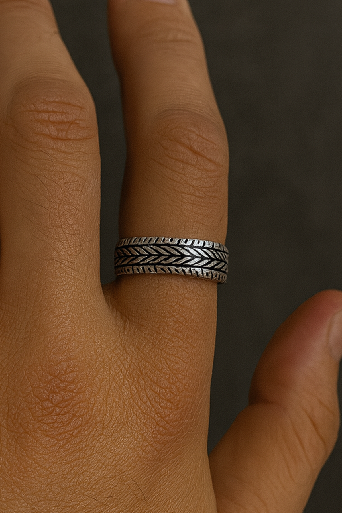 Gümüş Renk Ayarlanabilir Çelik Erkek Yüzük