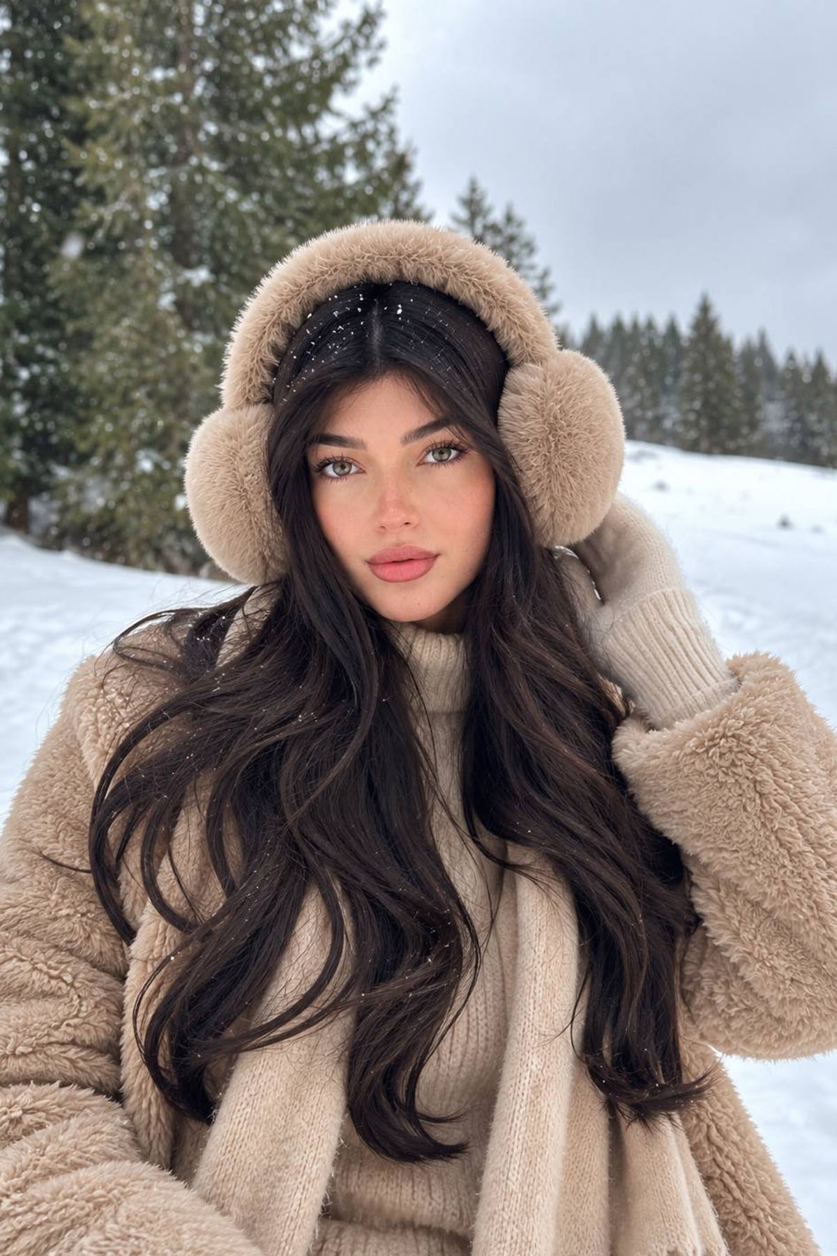 Kahve Renk Peluş Kulaklık
