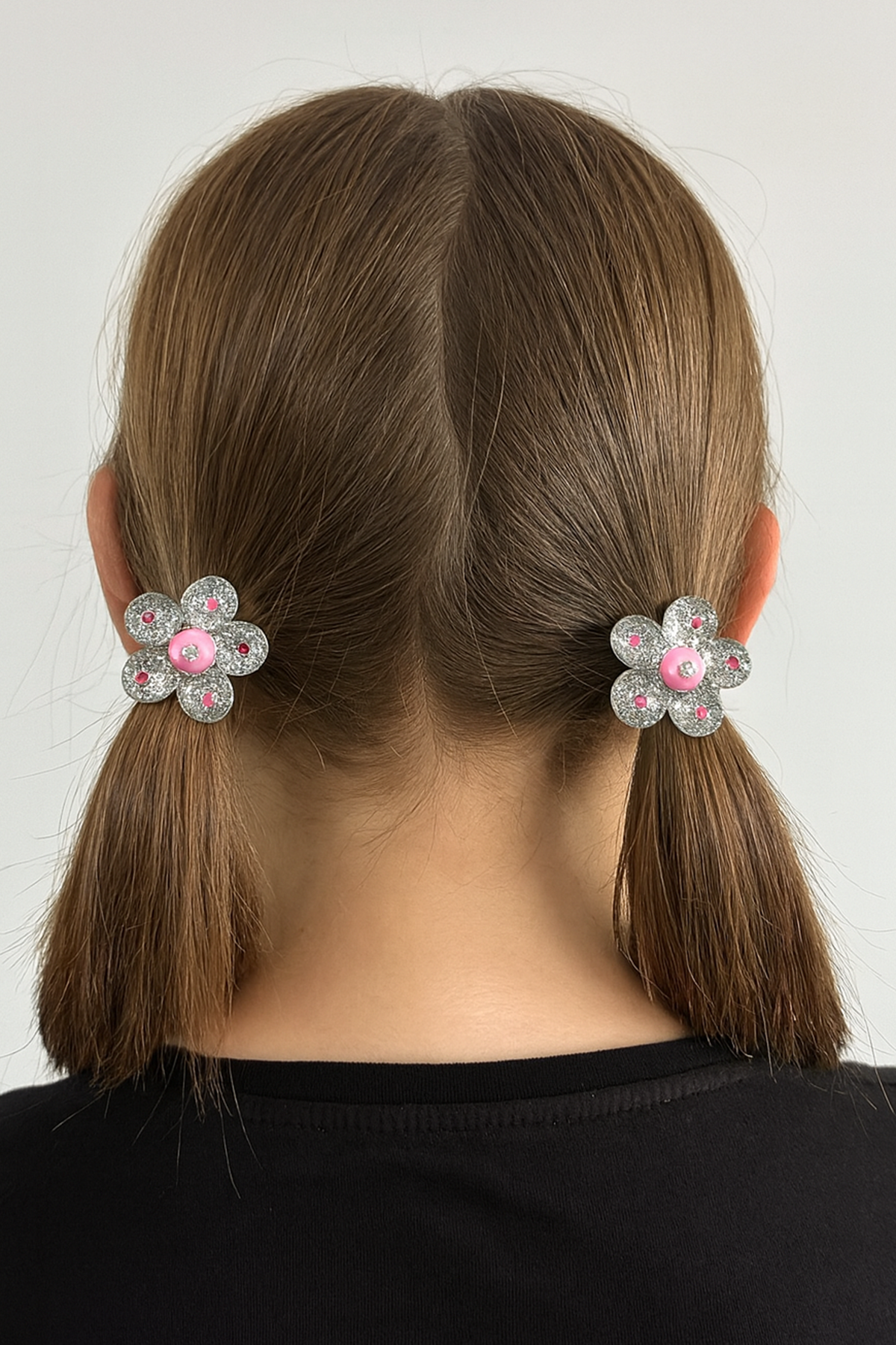 Karışık Renk Çiçek Figürlü Lastik Toka