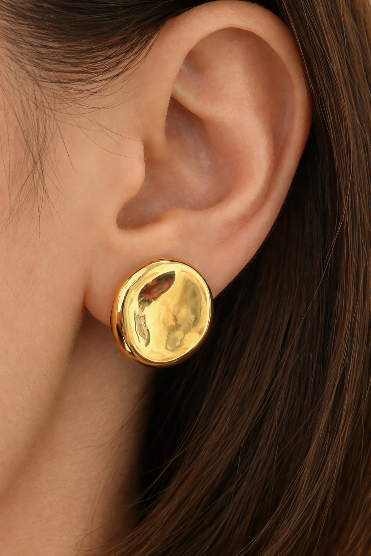 Altın Renk Çelik Küpe (Çift)