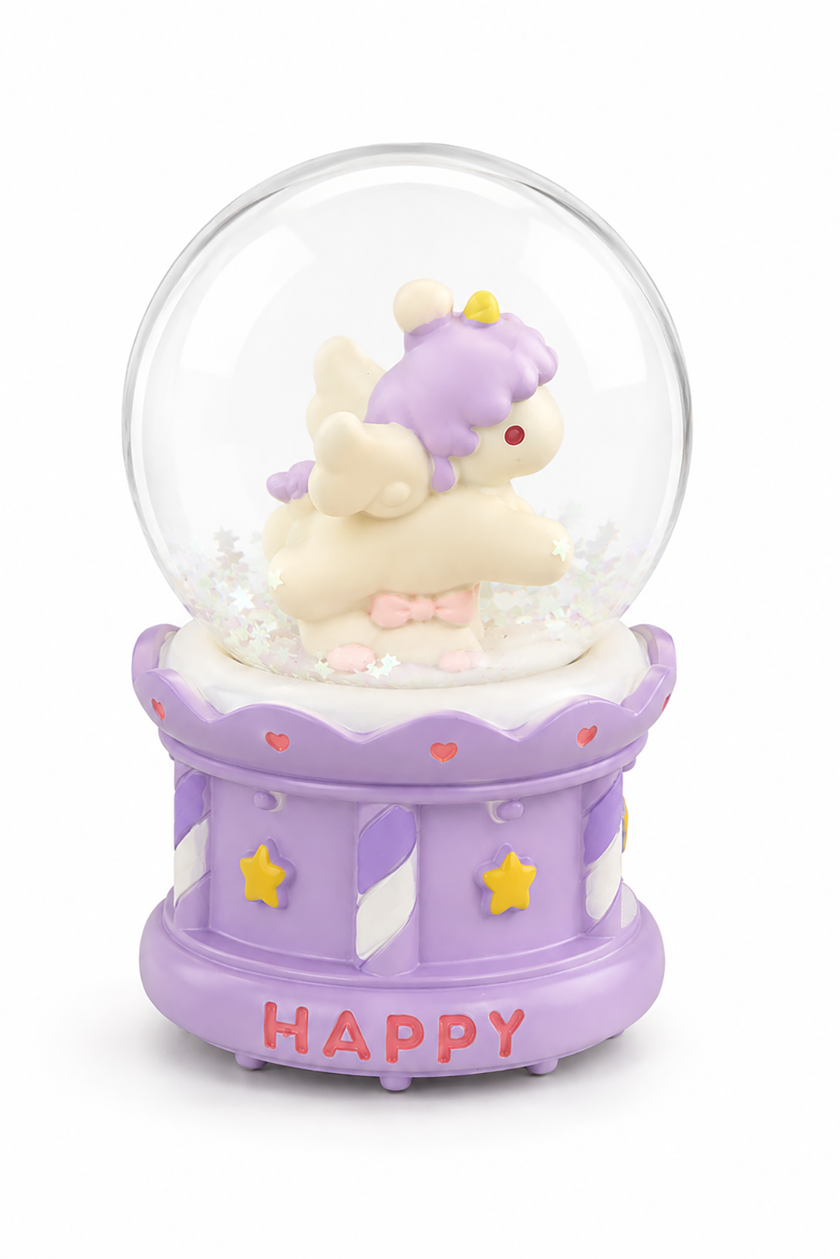 Mor Renk Unicorn Figürlü Işıklı Mini Küre