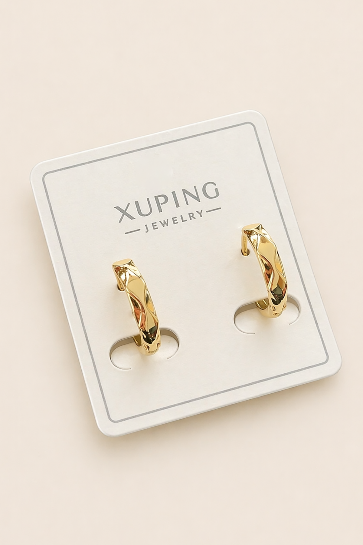 Altın Renk Xuping Halka Küpe (Çift)